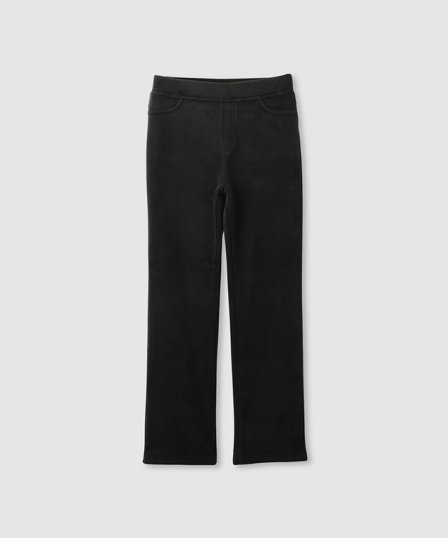 nAvy MAC HEAT コーデュロイ裏ベロアストレートパンツ レディース