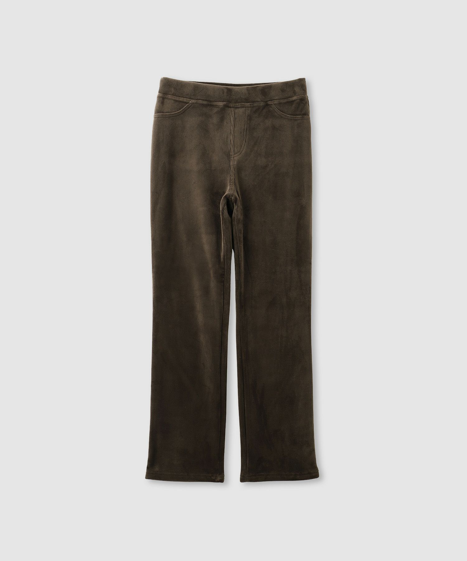 nAvy MAC HEAT コーデュロイ裏ベロアストレートパンツ レディース