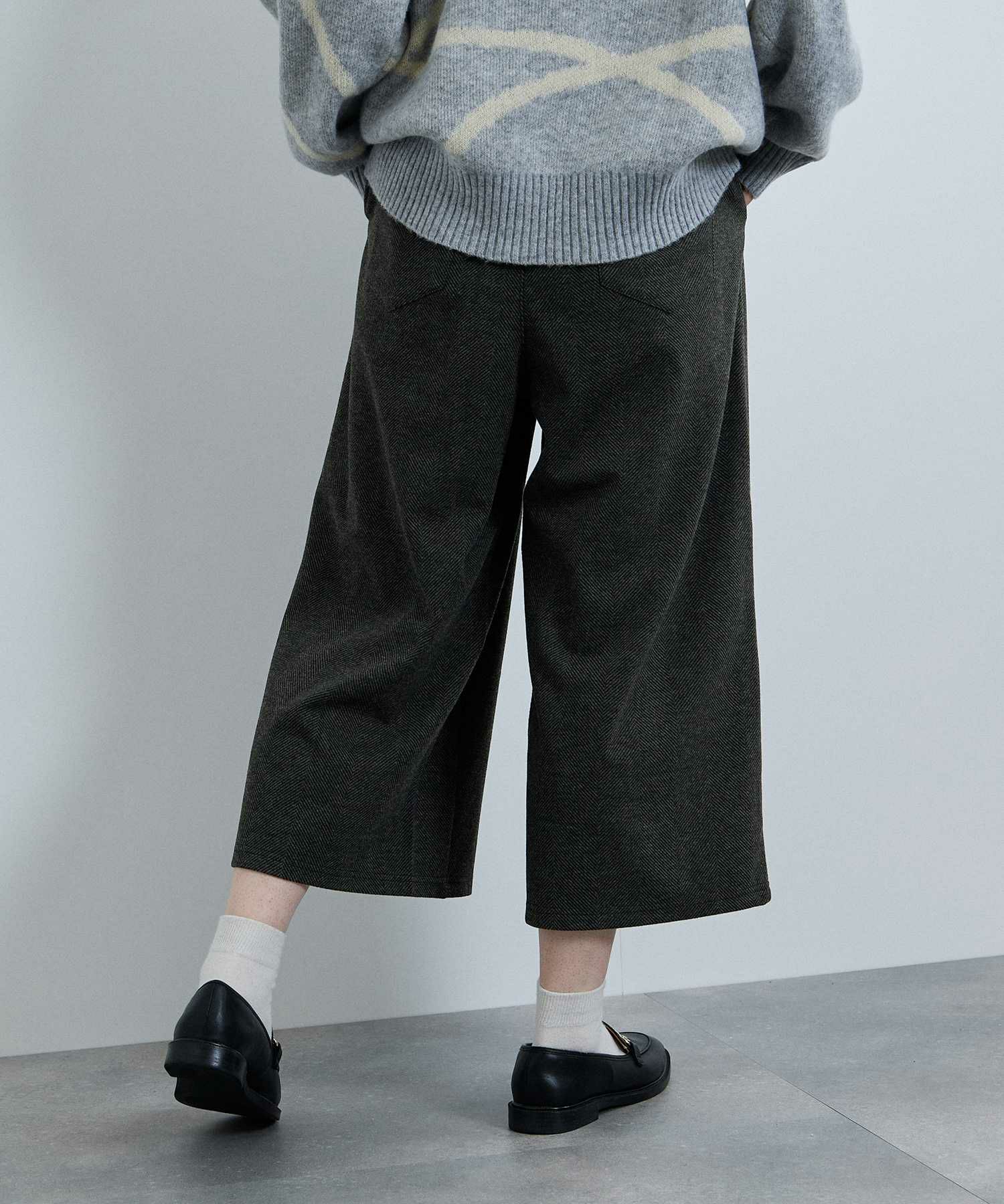 nAvy  ニットワイドクロップドパンツ レディース商品画像-9