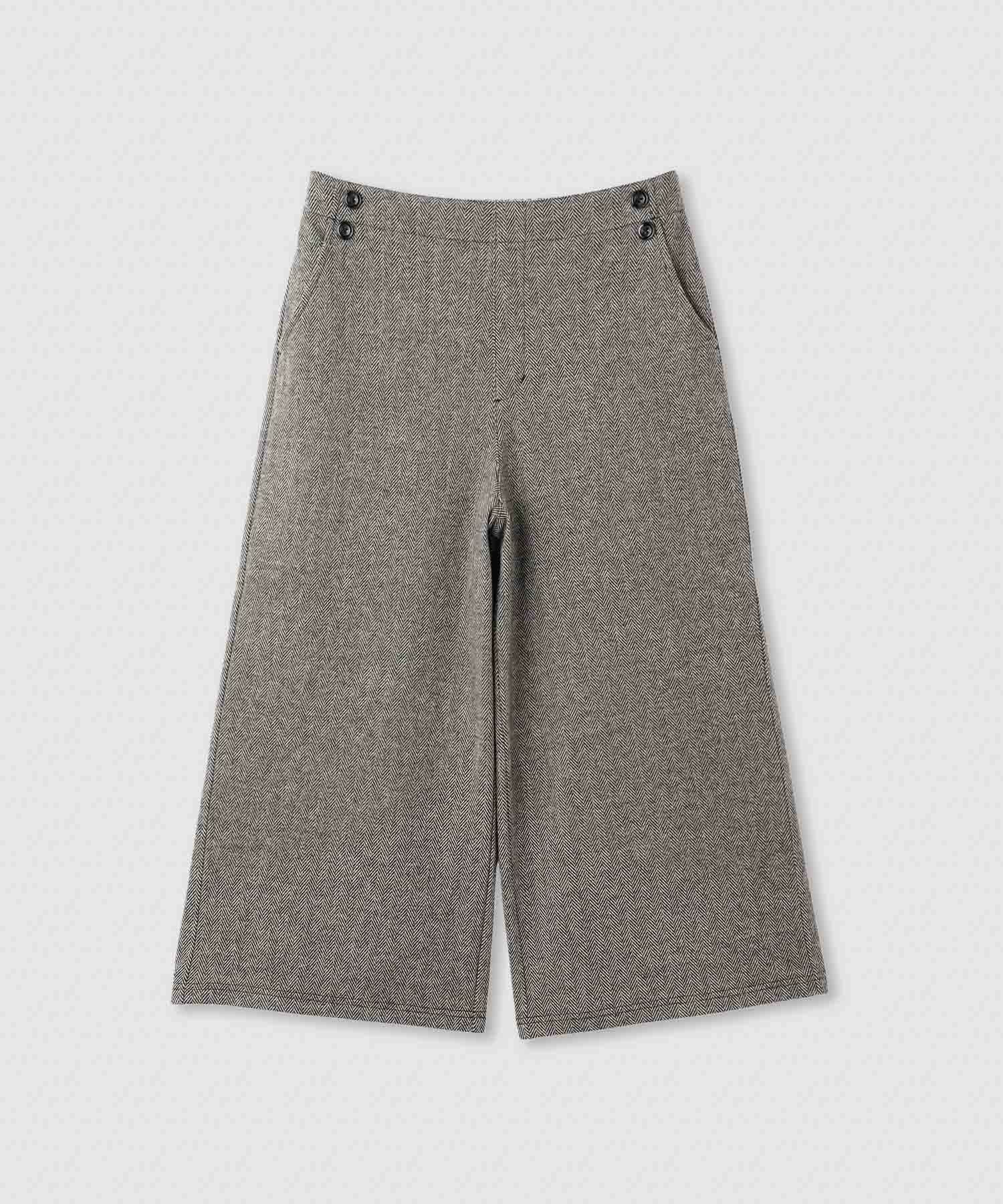 nAvy ニットワイドクロップドパンツ レディース