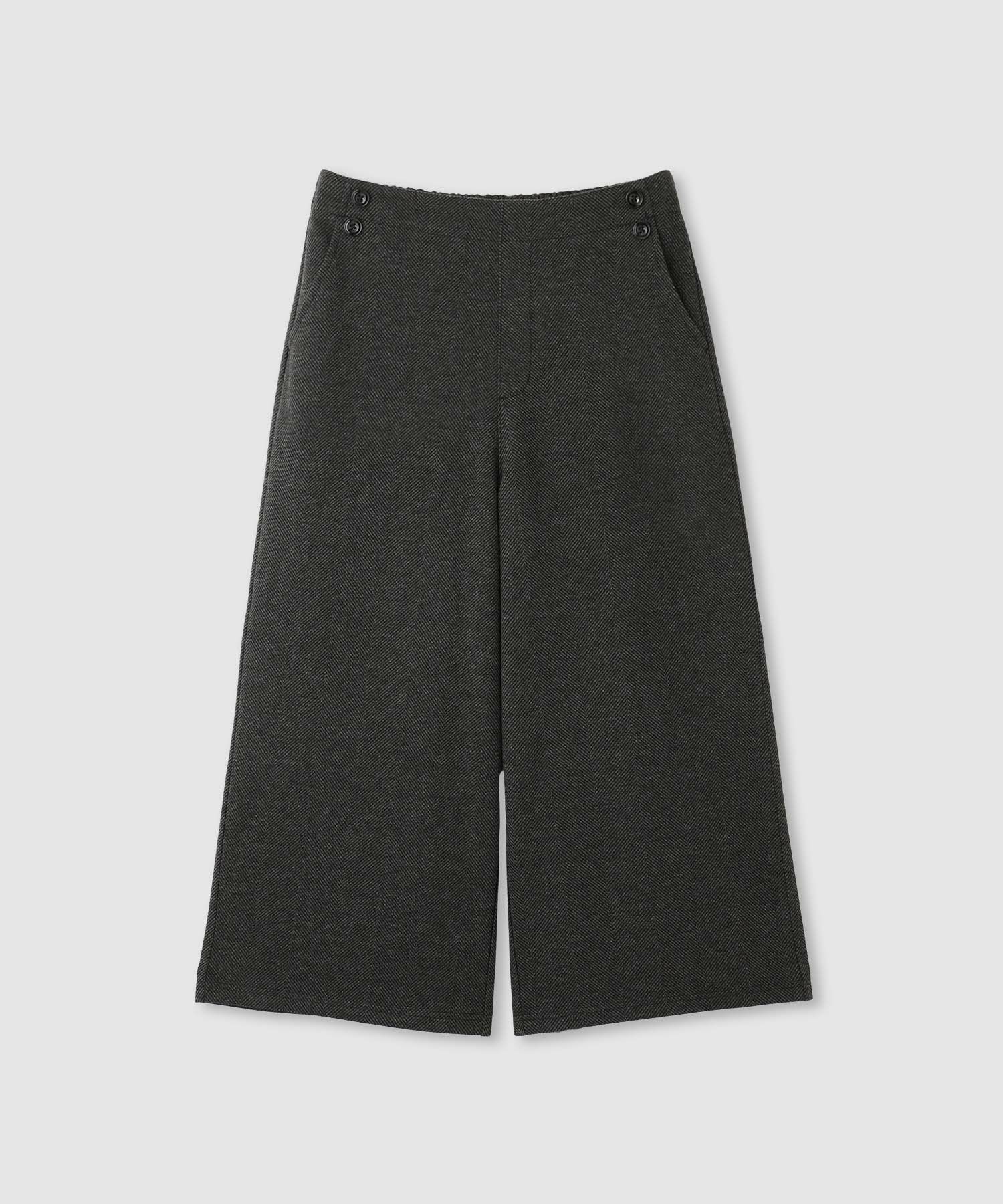 nAvy ニットワイドクロップドパンツ レディース