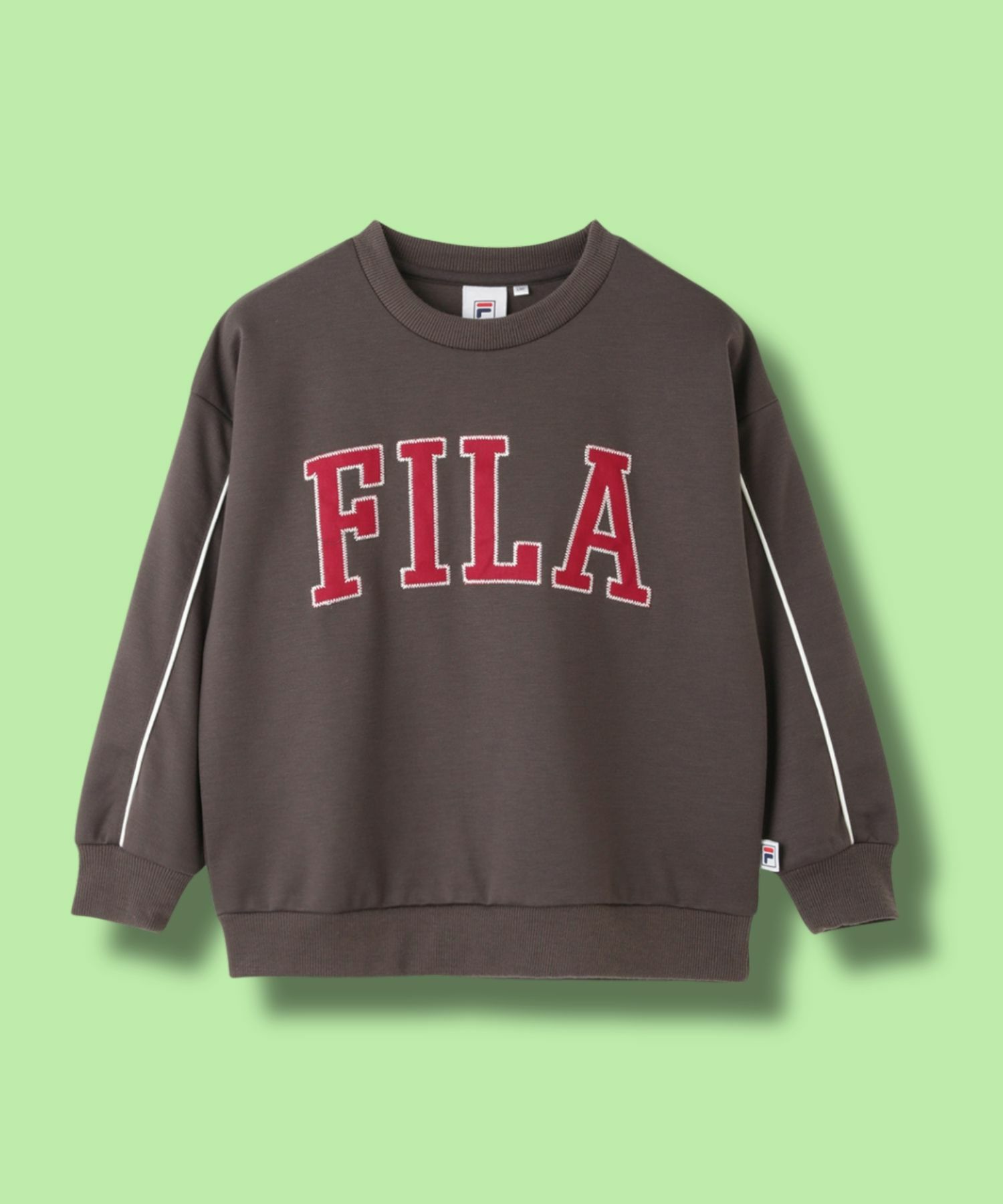 FILA ポンチ素材デカロゴトレーナー キッズ