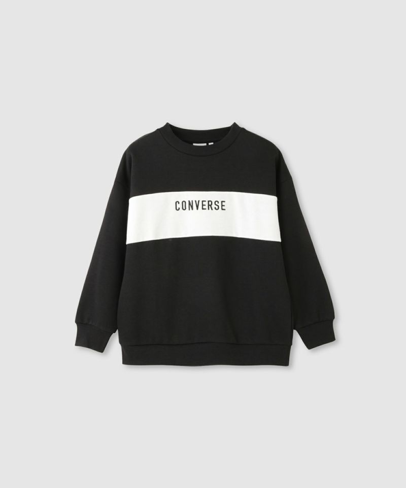 CONVERSE  配色切替ワンポイント刺繍トレーナー キッズ商品画像-1