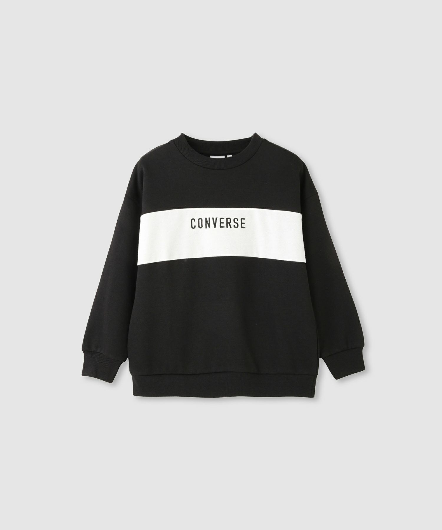CONVERSE  配色切替ワンポイント刺繍トレーナー キッズ商品サムネイル-1