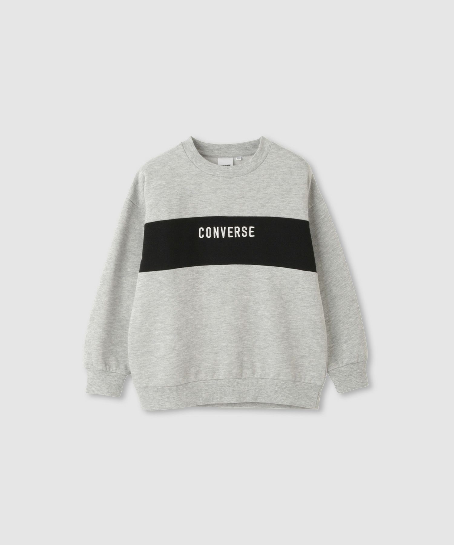 CONVERSE  配色切替ワンポイント刺繍トレーナー キッズ商品サムネイル-2