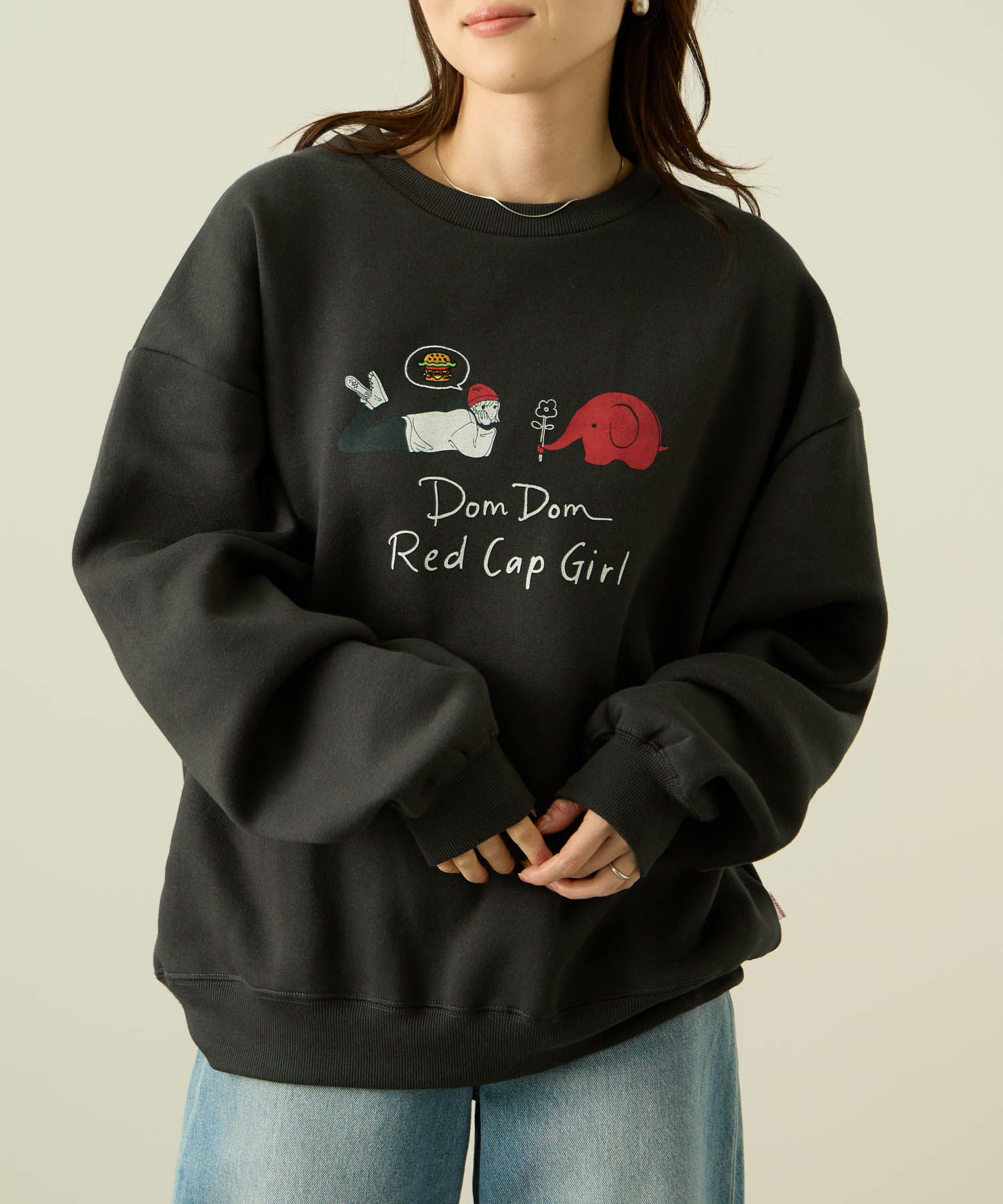 RED CAP GIRL×ドムドムハンバーガー 裏起毛トレーナー メンズ商品画像-4