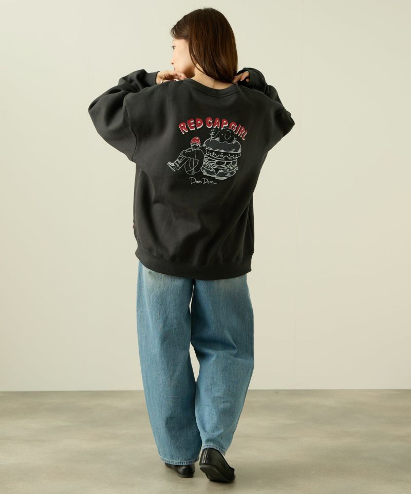 RED CAP GIRL×ドムドムハンバーガー 裏起毛トレーナー メンズ【数量限定トートバッグをプレゼント】商品画像-6