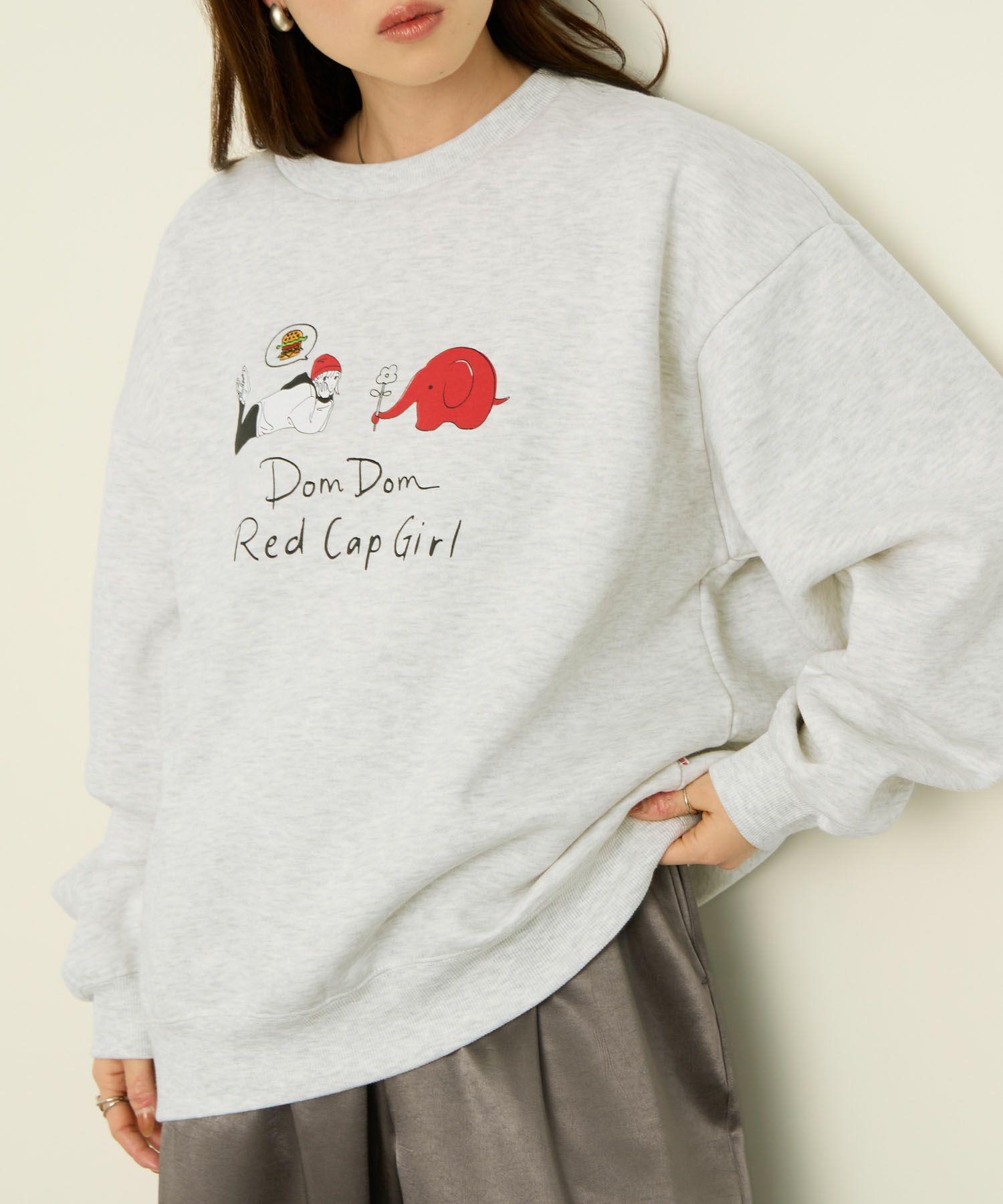 RED CAP GIRL×ドムドムハンバーガー 裏起毛トレーナー メンズ商品画像-8