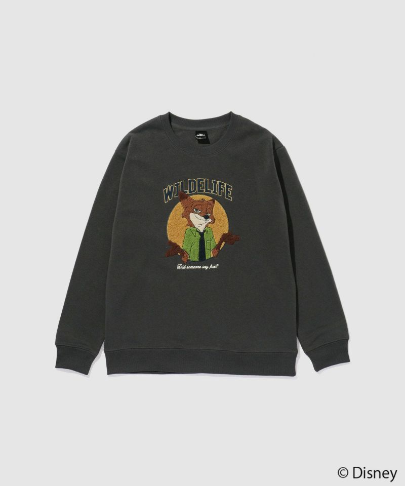 Disney 『ズートピア』ニック/サガラ裏起毛トレーナー メンズ商品画像-1
