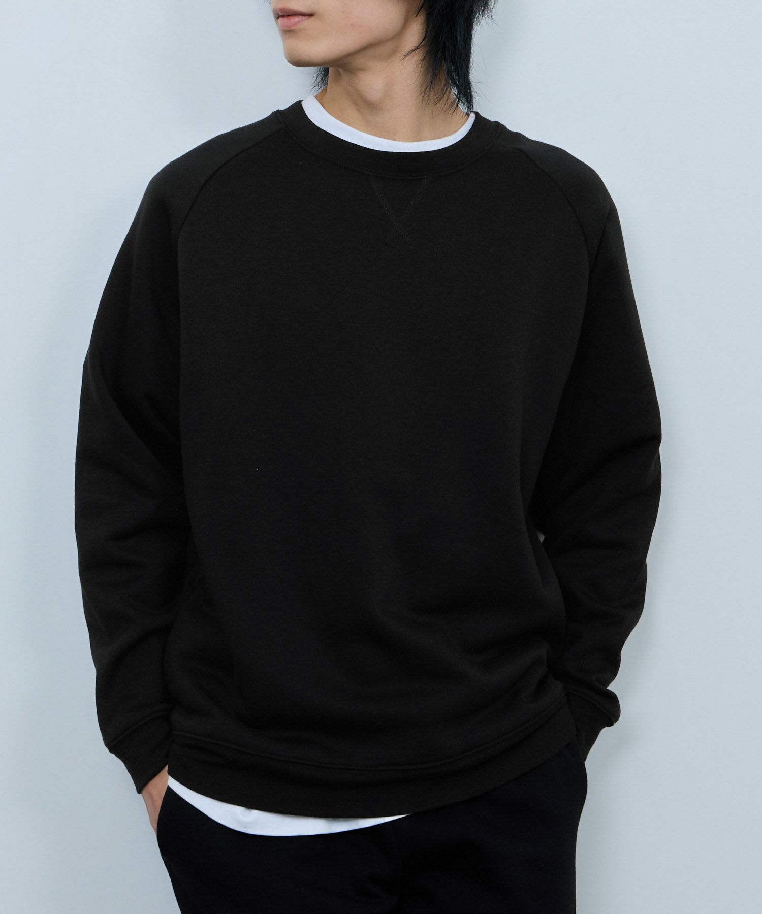 NAVY 裏ボアトレーナー メンズ商品画像-1