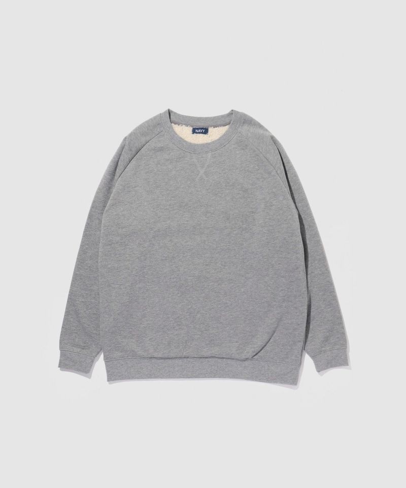 NAVY 裏ボアトレーナー メンズ