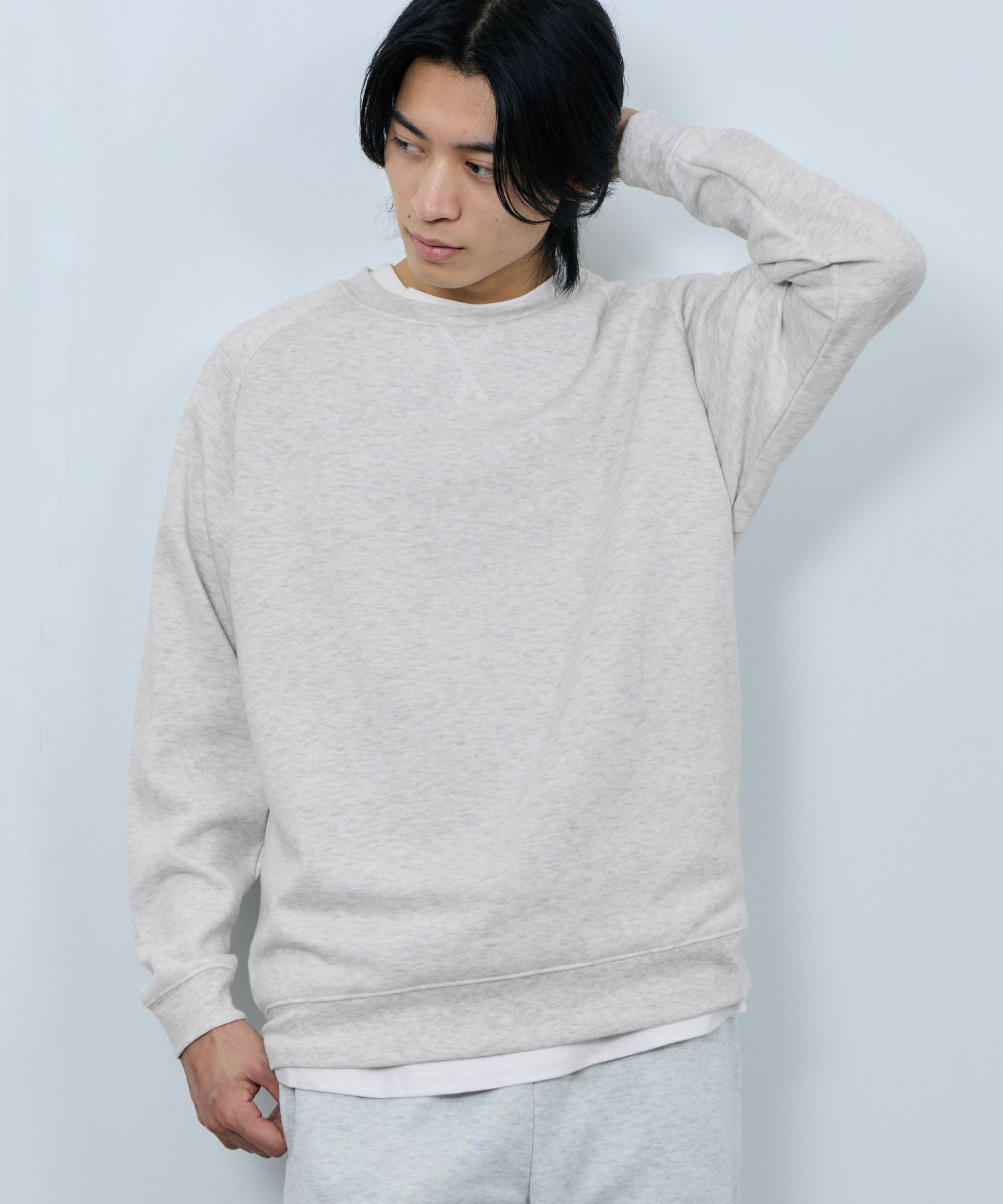 NAVY 裏ボアトレーナー メンズ