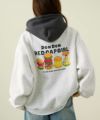 RED CAP GIRL×ドムドムハンバーガー 裏起毛配色フーディー メンズ商品サムネイル-9