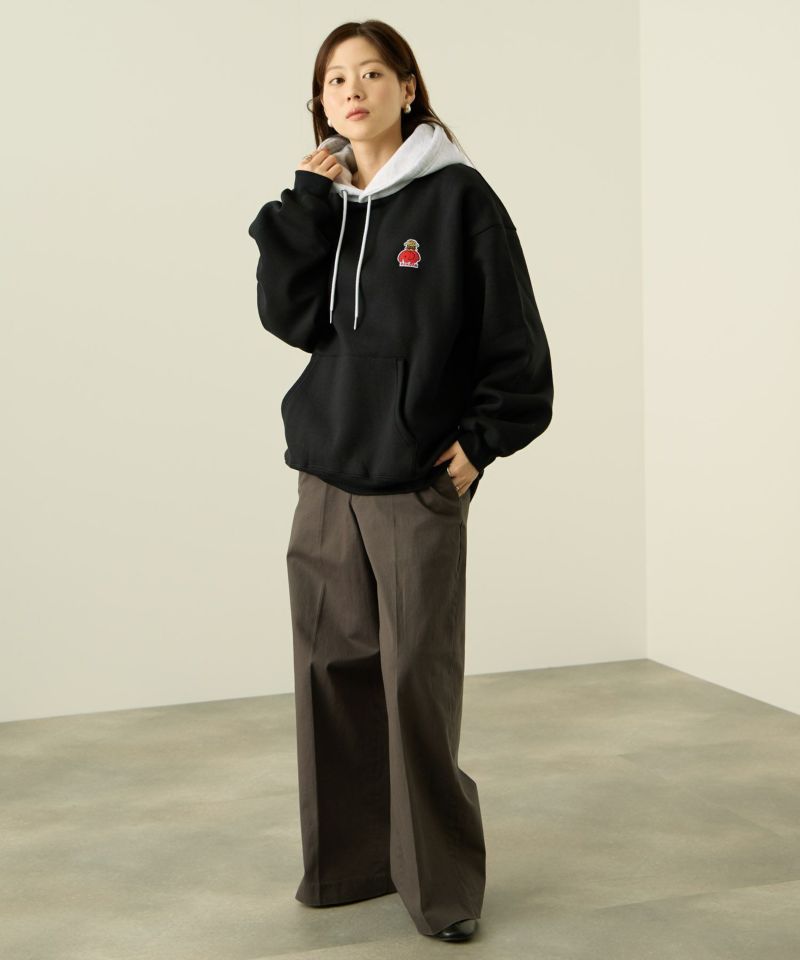 RED CAP GIRL×ドムドムハンバーガー 裏起毛配色フーディー メンズ商品画像-15