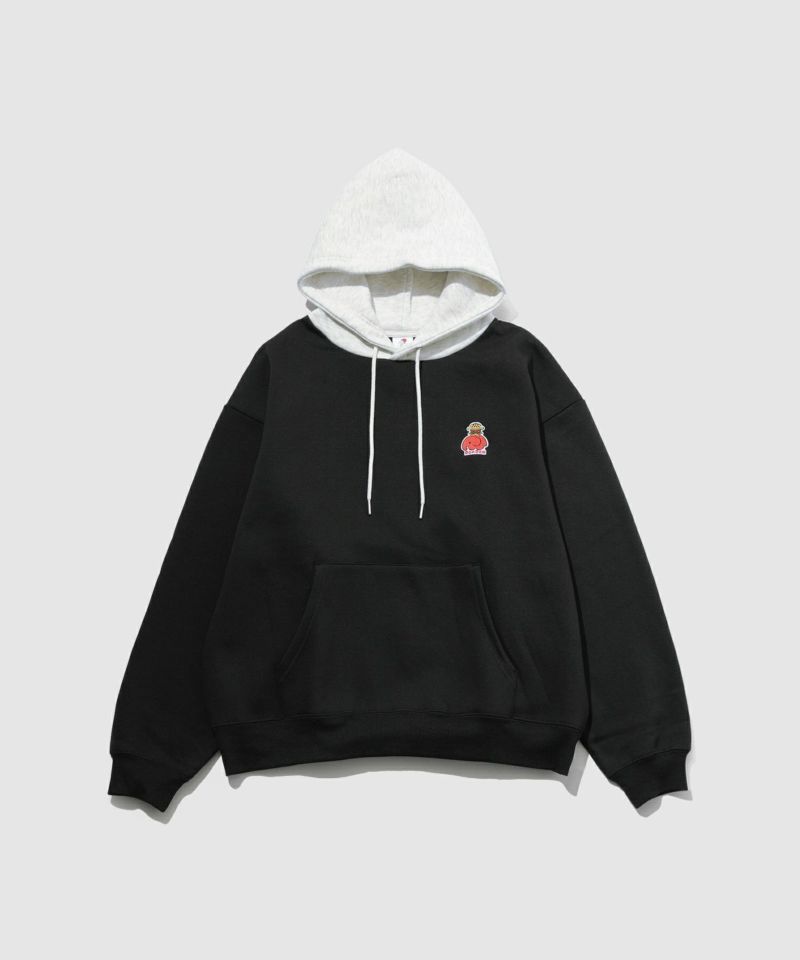 RED CAP GIRL×ドムドムハンバーガー 裏起毛配色フーディー メンズ商品画像-18