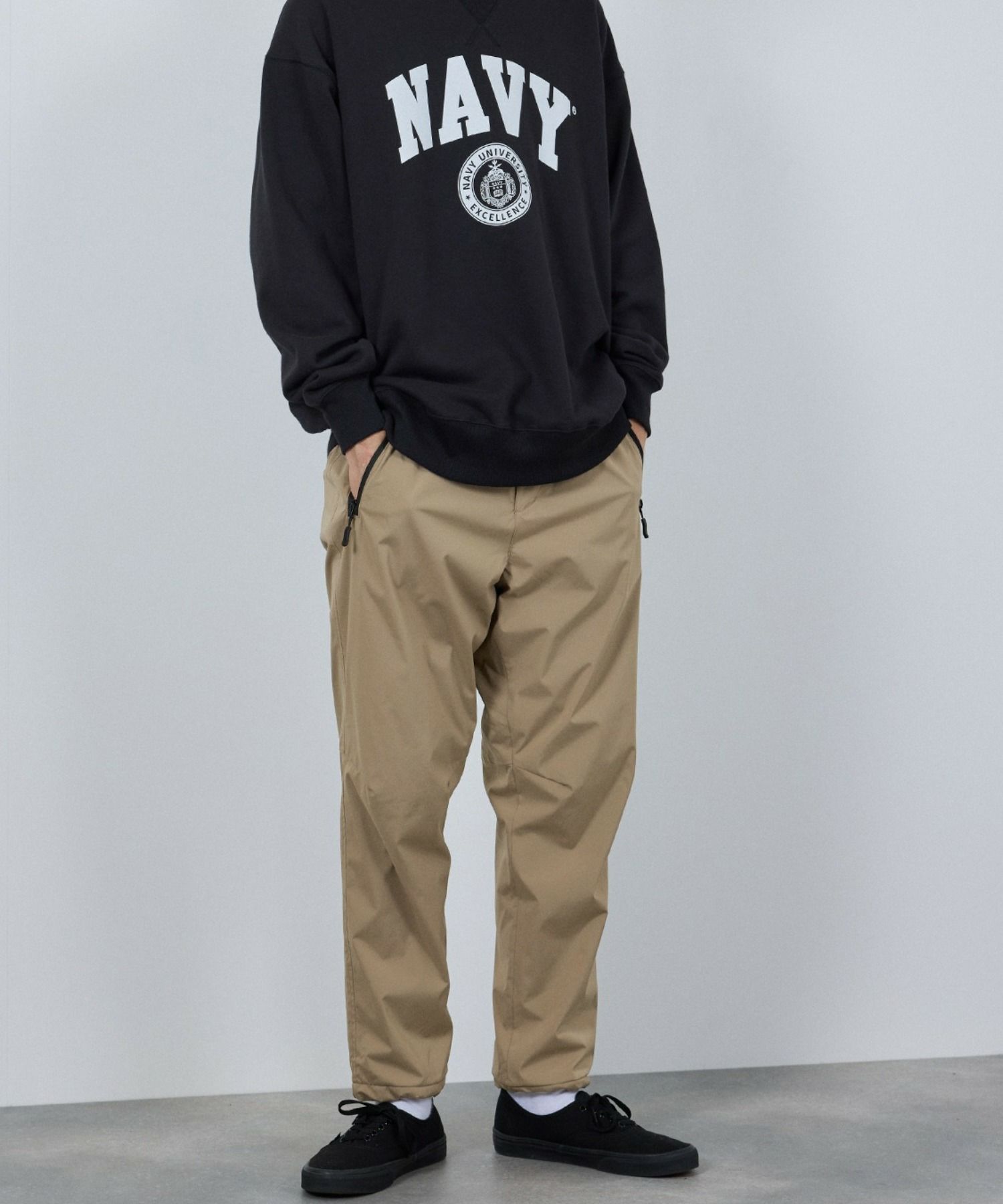 [値下げ]NAVY シャットパンツ SOLOTEX(R)使用 イージーパンツ メンズ商品画像-12