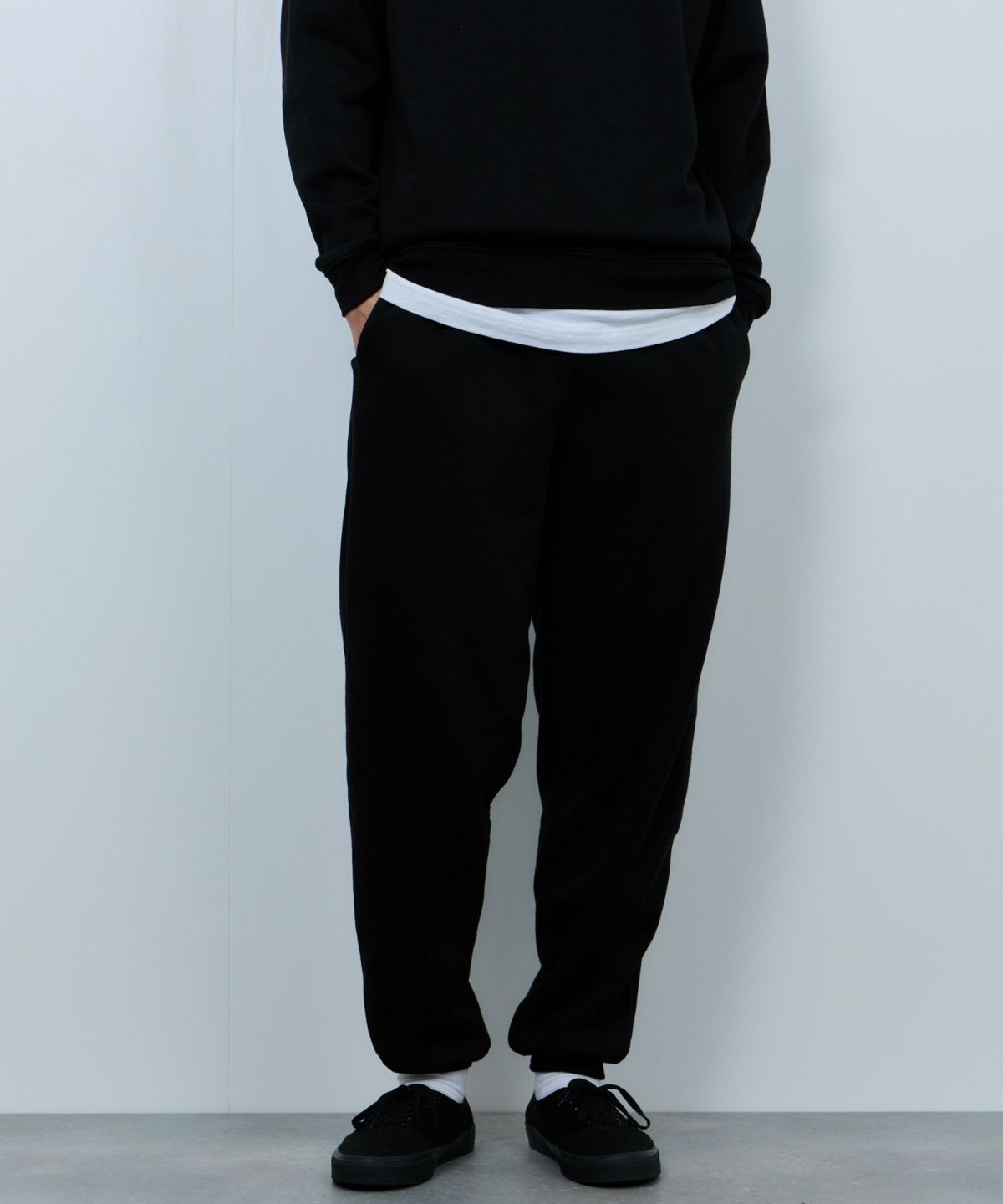 NAVY 裏ボアリラックスパンツ メンズ