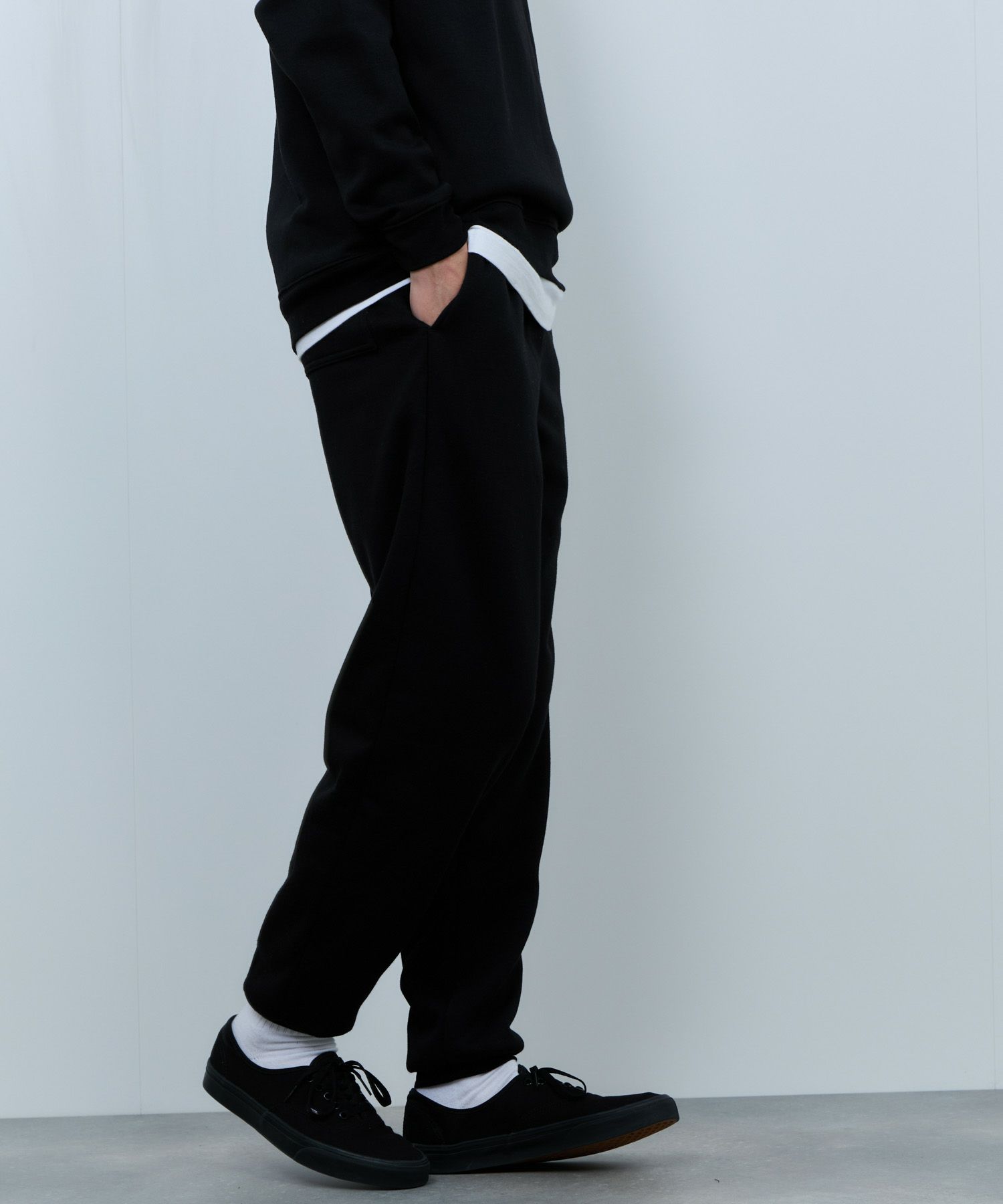 NAVY 裏ボアリラックスパンツ メンズ