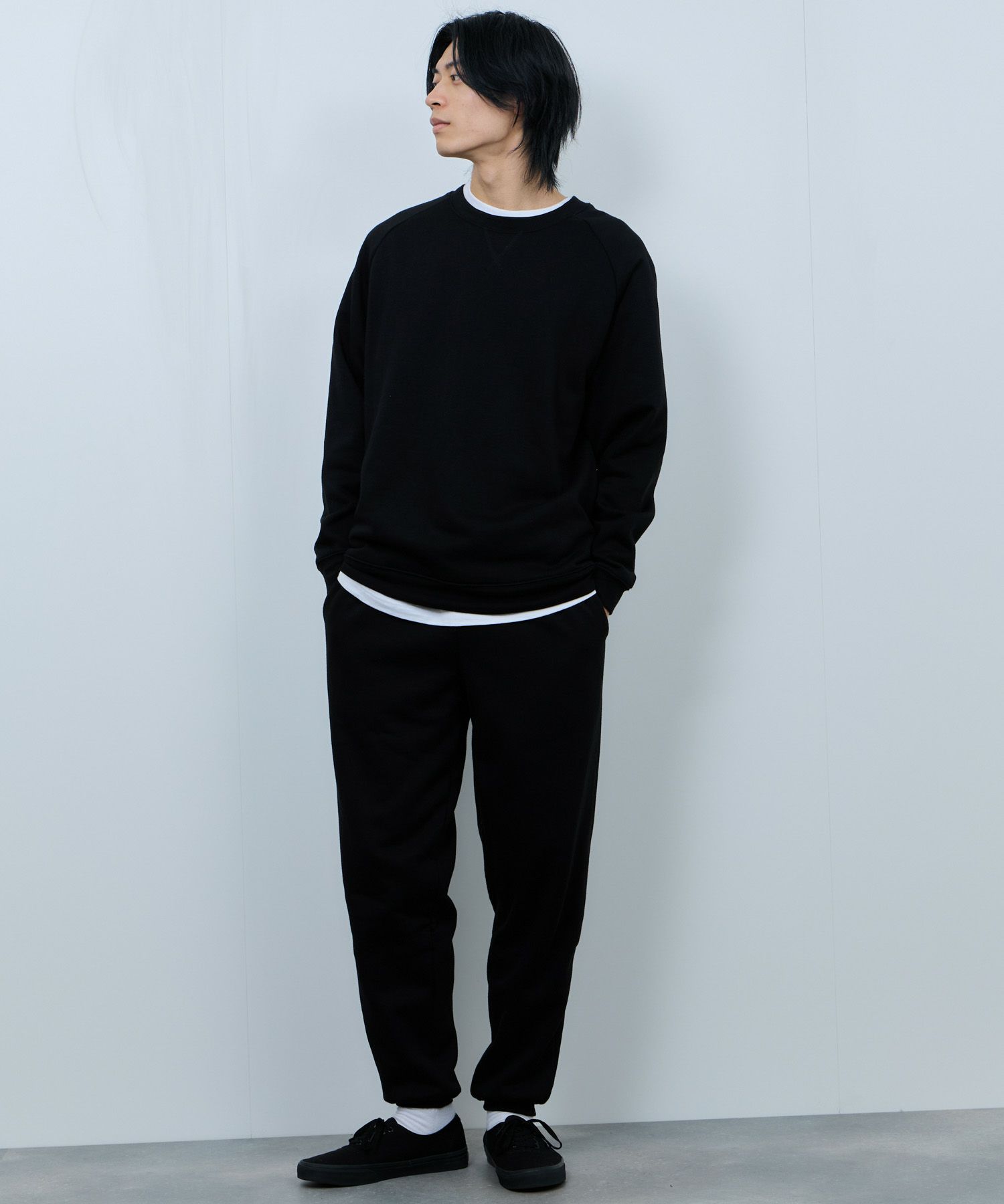 NAVY  裏ボアリラックスパンツ メンズ商品画像-9