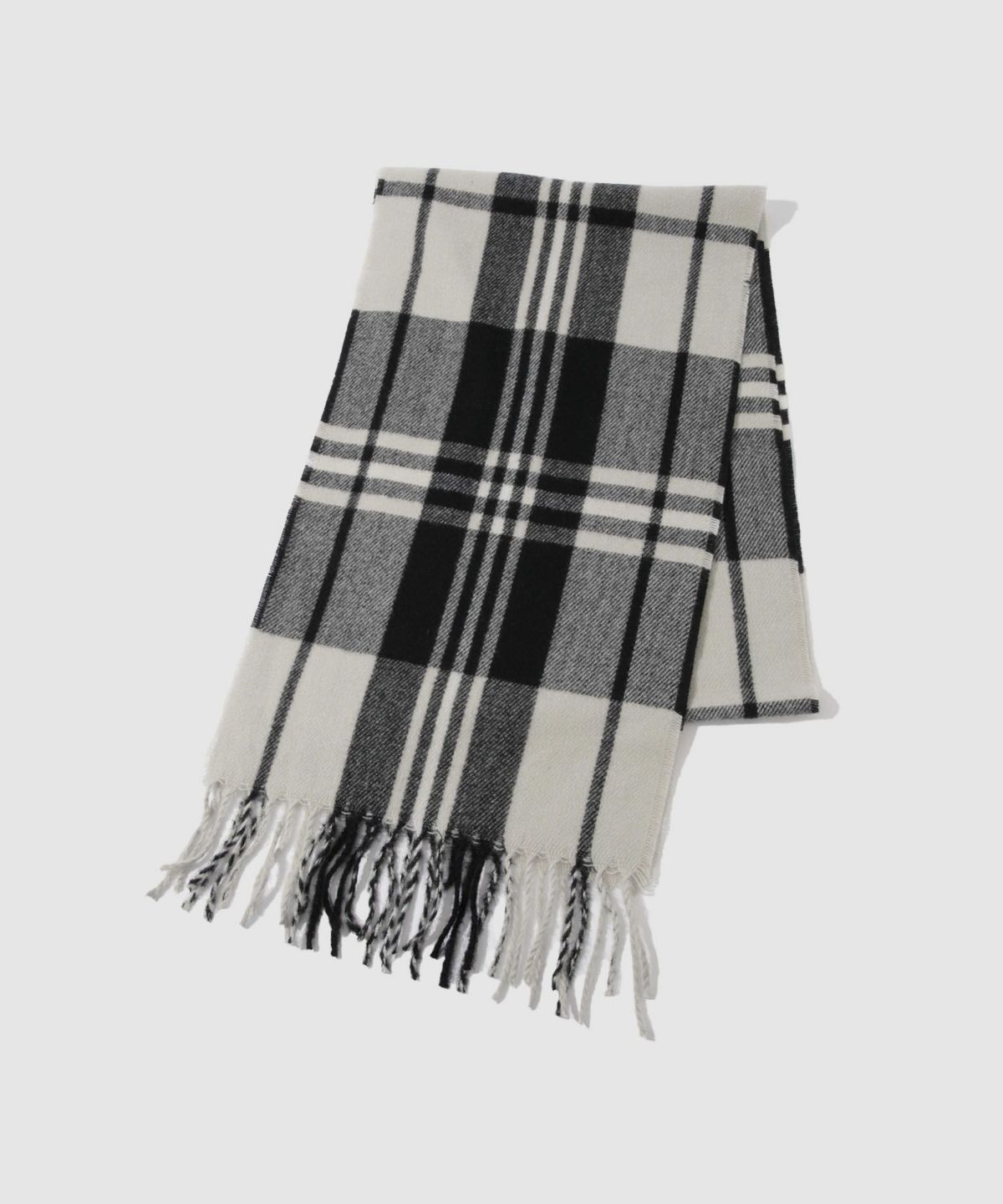 NAVY MAC HEAT チェックマフラー メンズ