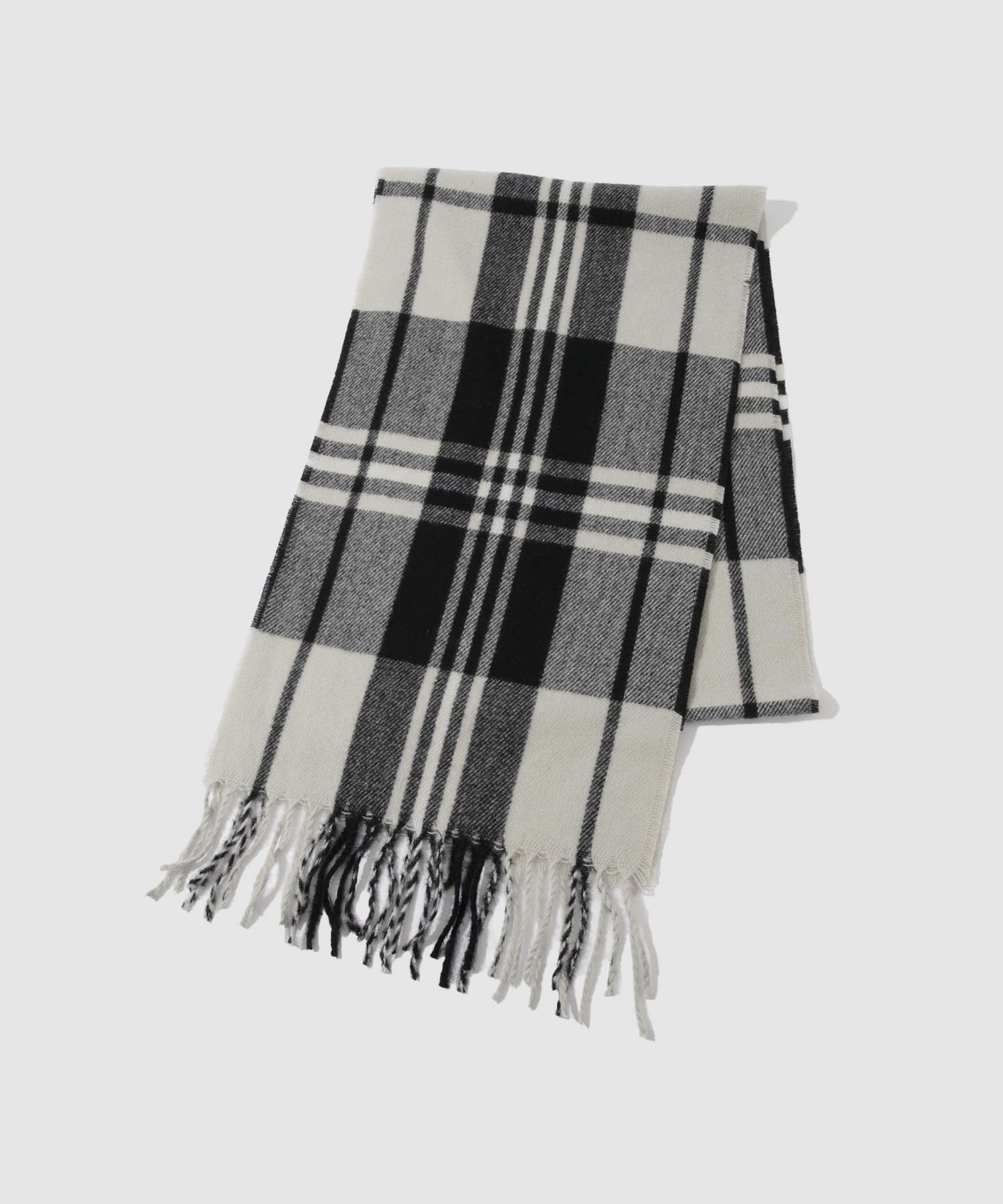 NAVY MAC HEAT チェックマフラー メンズ