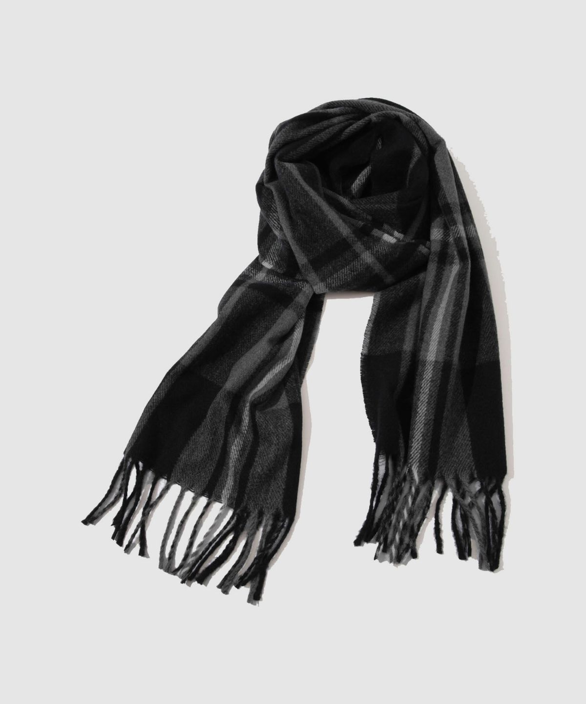 NAVY MAC HEAT チェックマフラー メンズ