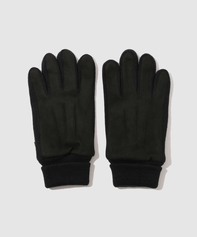 [期間限定価格]NAVY  MAC HEAT ニットマチスエード手袋 メンズ商品画像-1