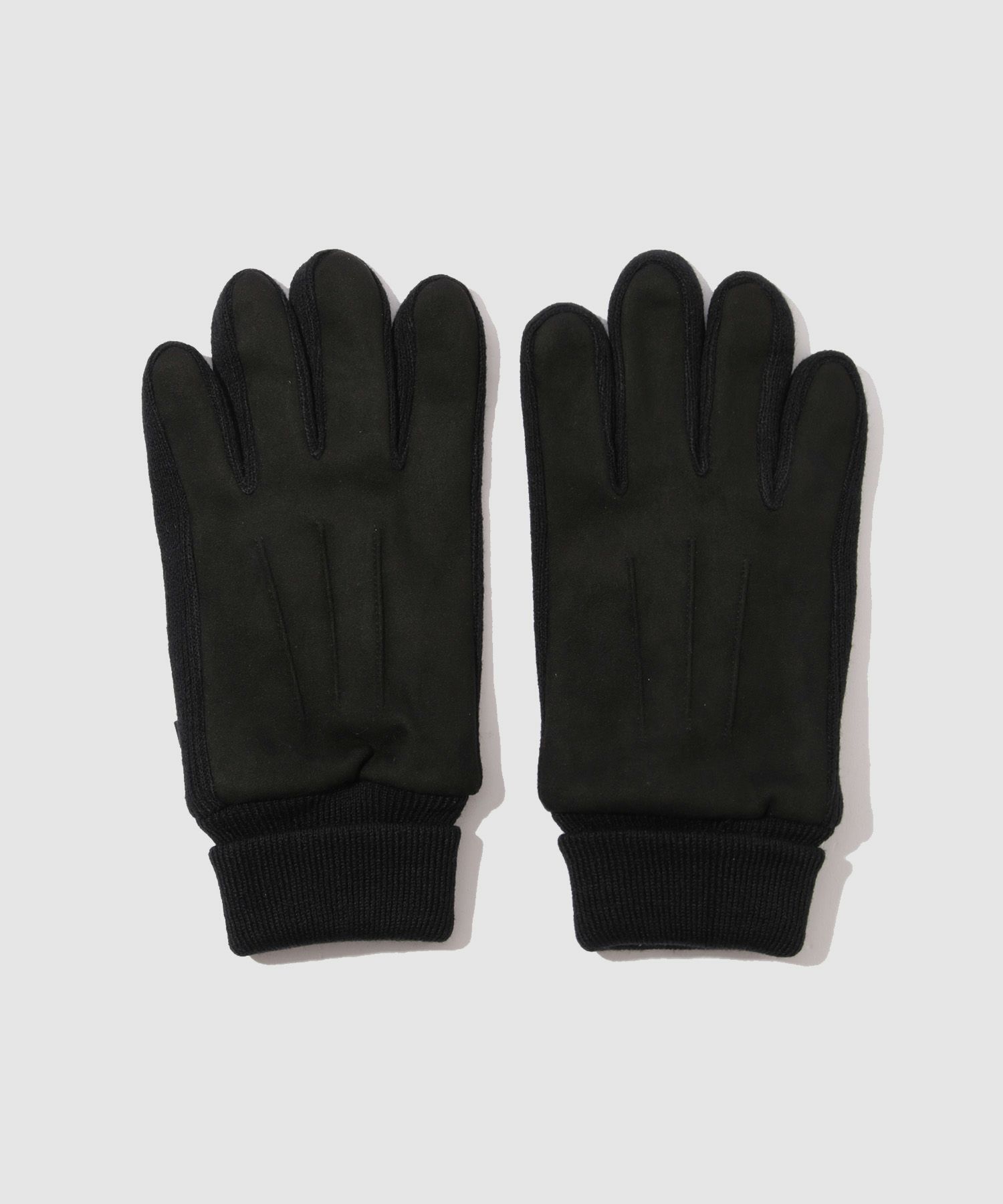 NAVY  MAC HEAT ニットマチスエード手袋 メンズ商品画像-1