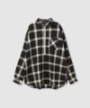 nAvy ハーフジップオンブレネルシャツ レディース