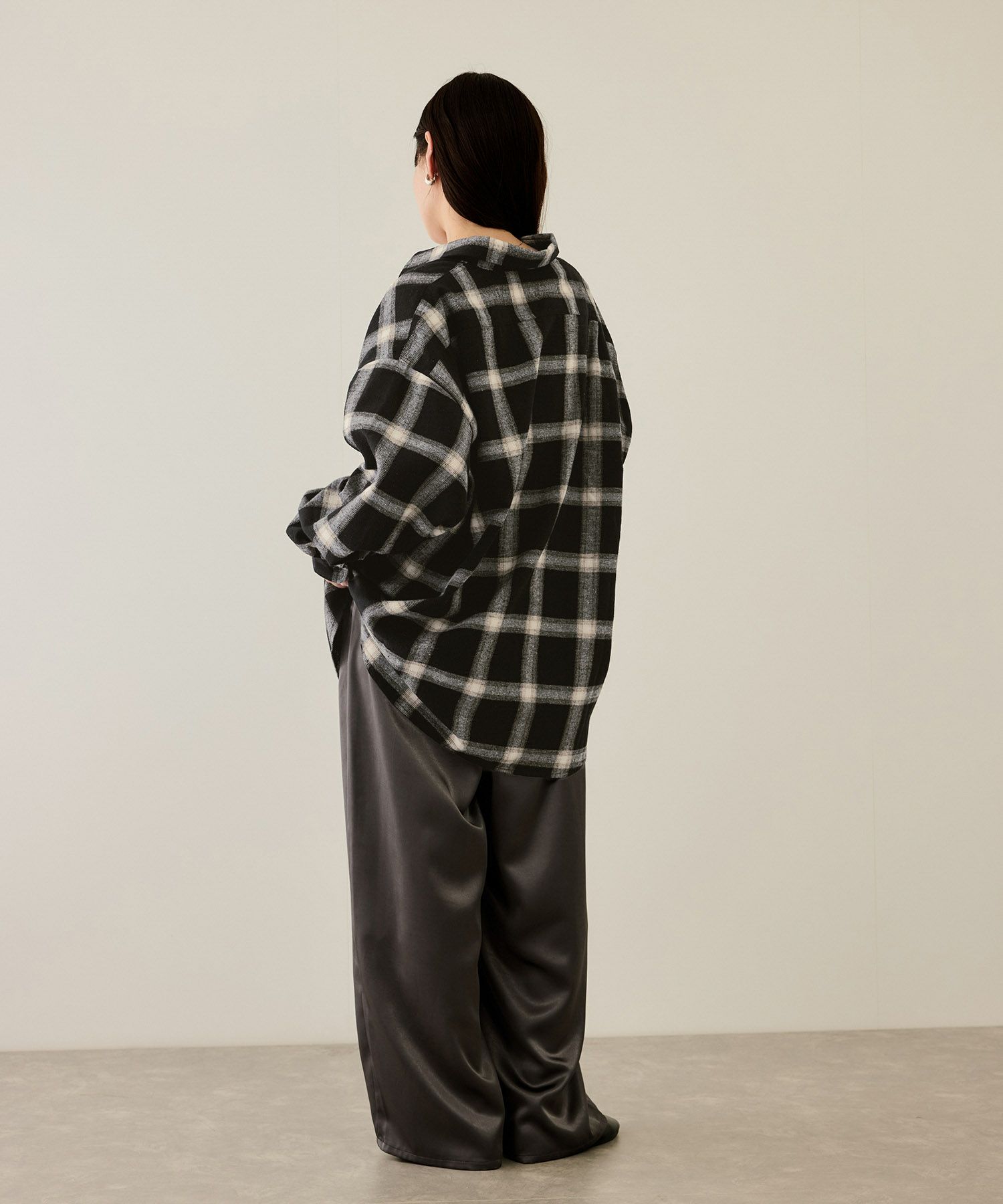 nAvy ハーフジップオンブレネルシャツ レディース