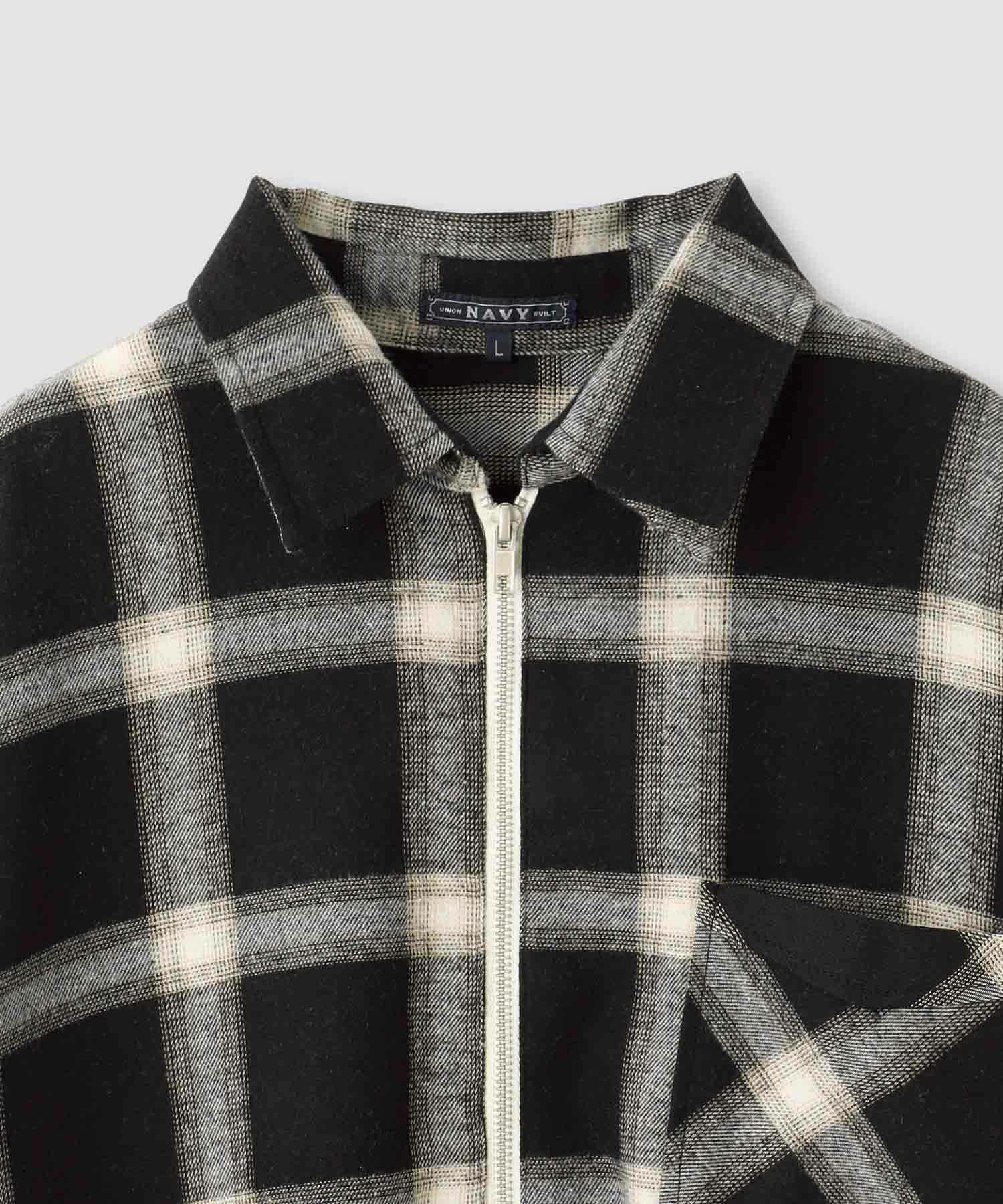 nAvy ハーフジップオンブレネルシャツ レディース