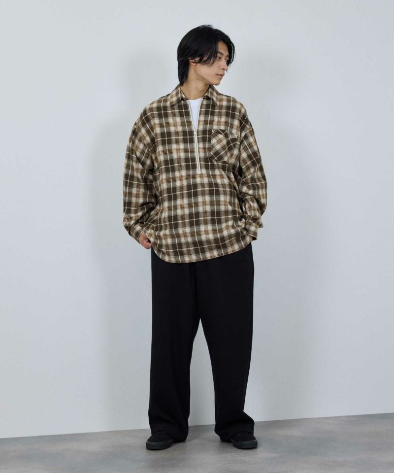 nAvy  ハーフジップオンブレネルシャツ レディース商品画像-27