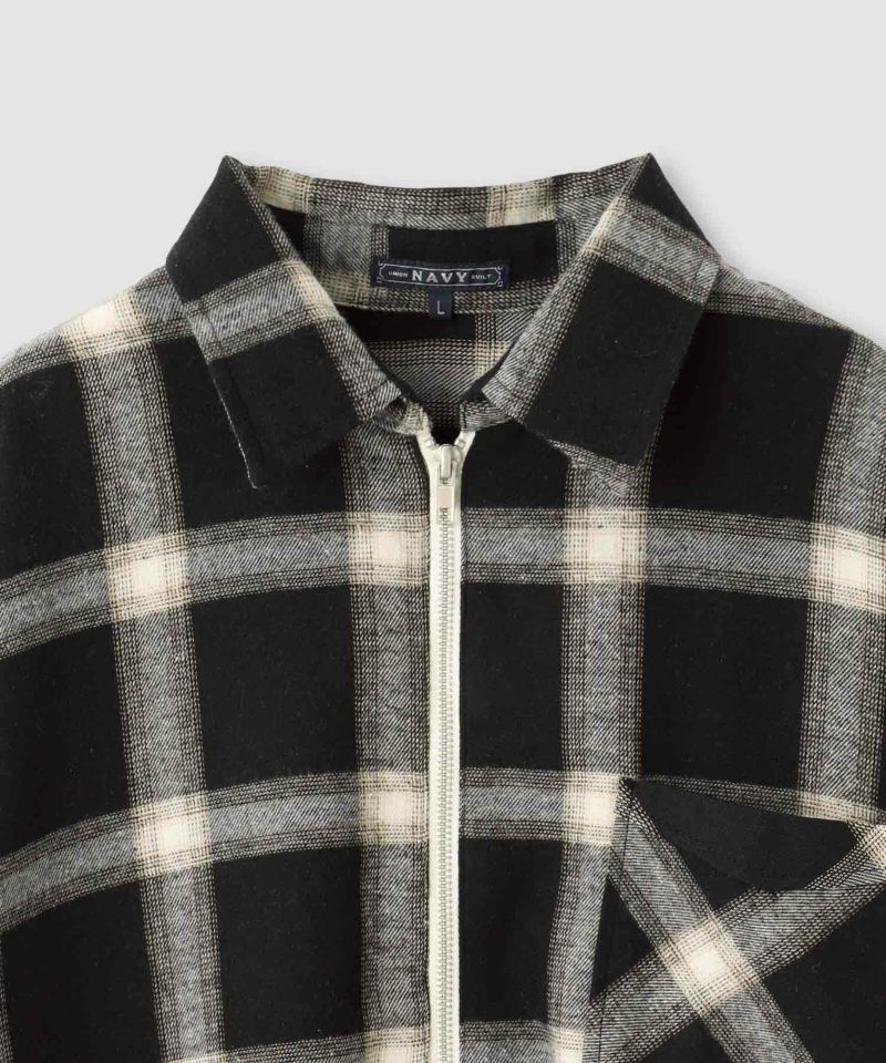 nAvy  ハーフジップオンブレネルシャツ レディース商品画像-32