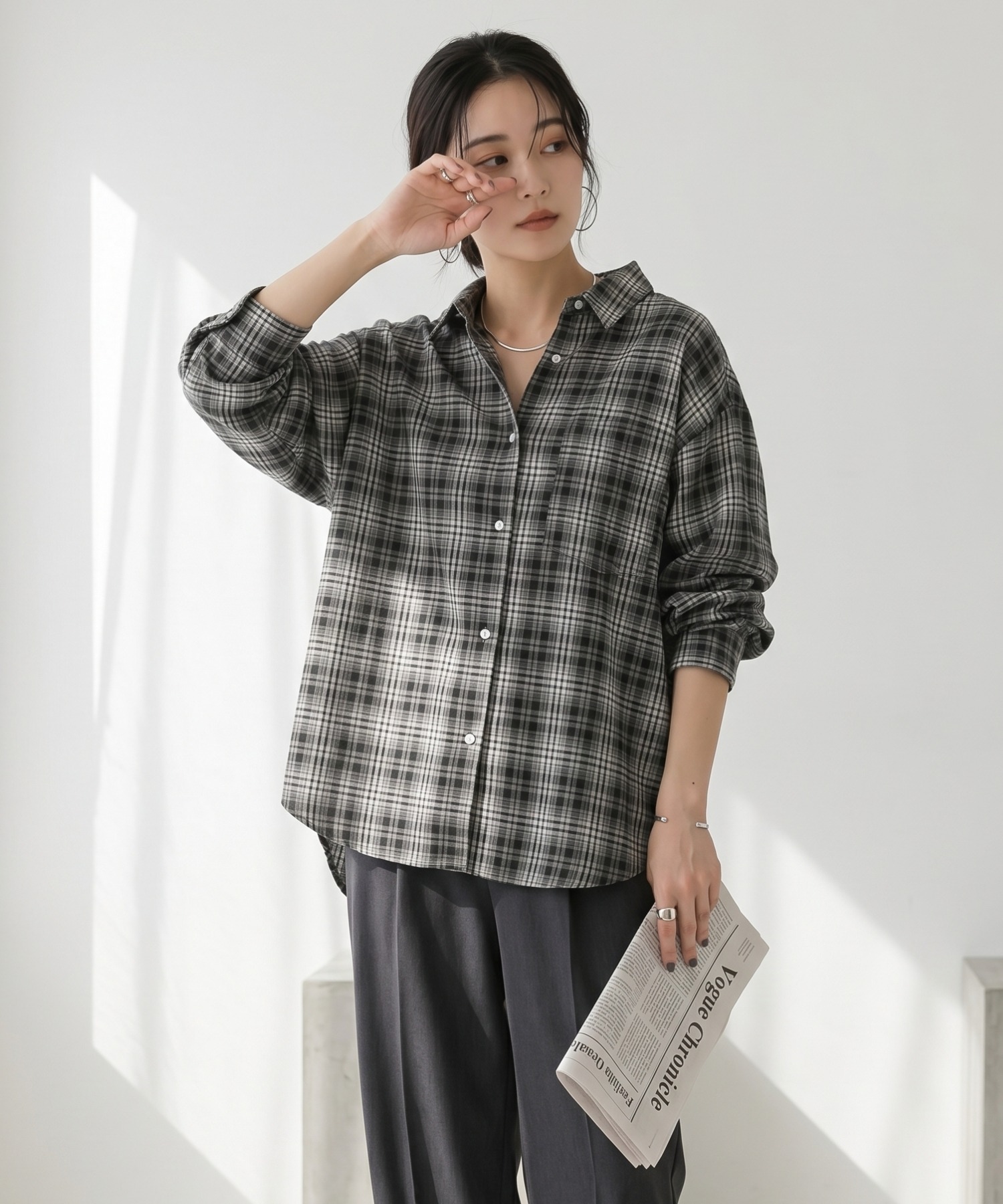 Idnes  2WAYカシュクールシャツ レディース商品サムネイル-5
