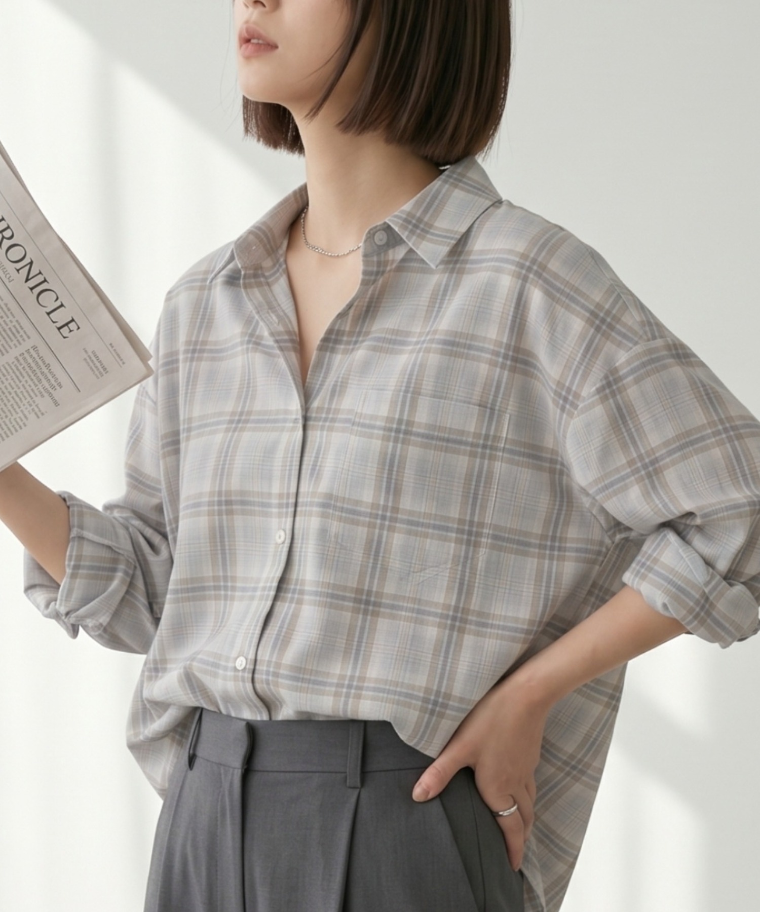 Idnes  2WAYカシュクールシャツ レディース商品サムネイル-7