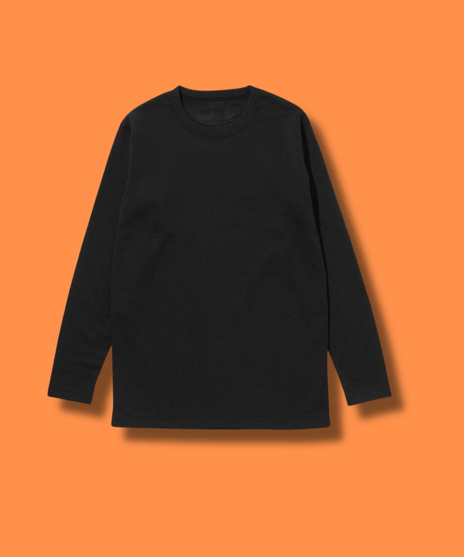 NAVY MAC HEAT 裏シャギーインナー クルーネック長袖 メンズ メール便 対応商品