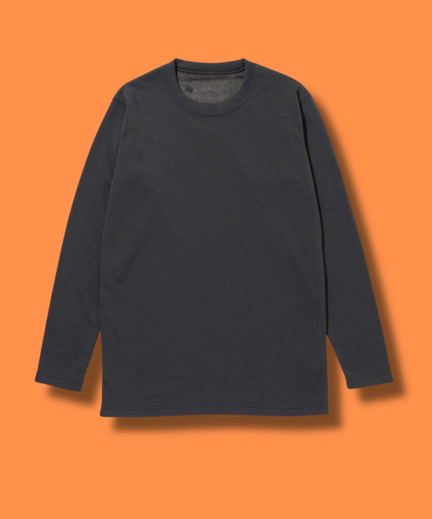 NAVY  MAC HEAT 裏シャギーインナー クルーネック長袖 メンズ ネコポス 対応商品商品画像-2