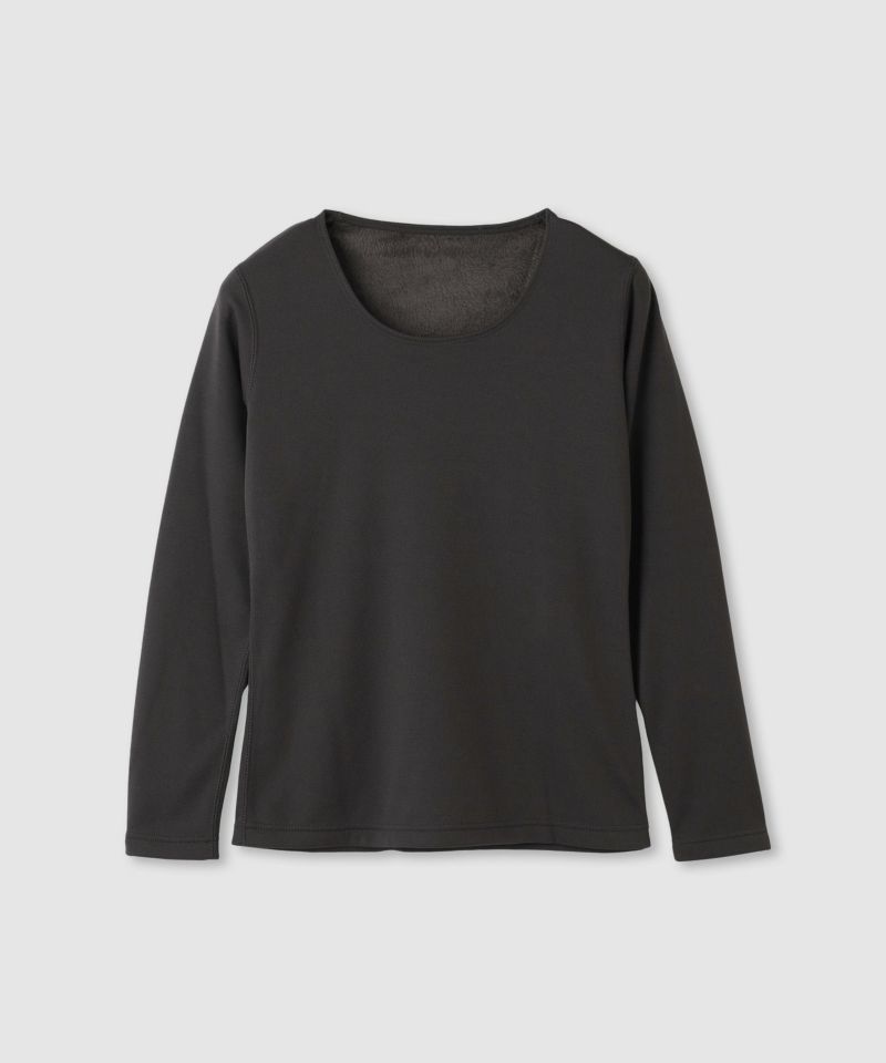 nAvy MAC HEAT 裏シャギーインナー Uネック長袖 レディース メール便 対応商品商品画像-1