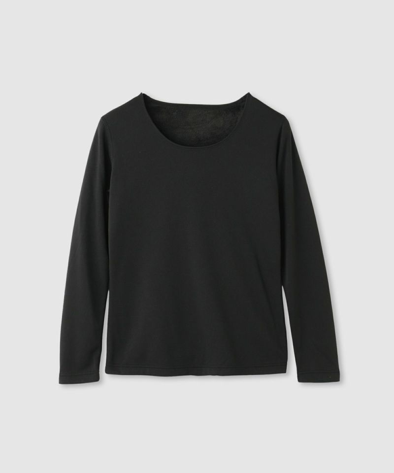 nAvy  MAC HEAT 裏シャギーインナー Uネック長袖 レディース メール便 対応商品商品画像-2