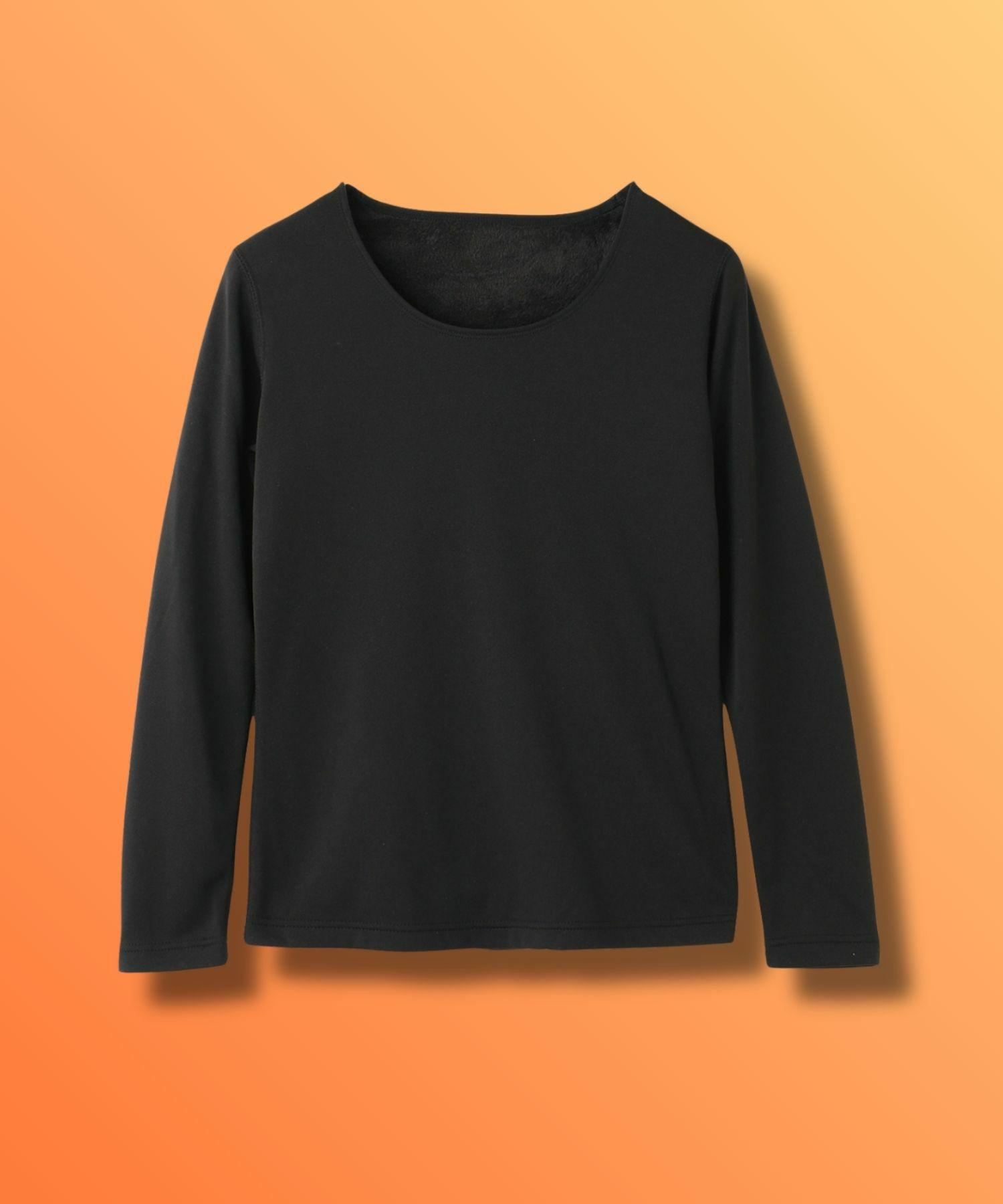 nAvy MAC HEAT 裏シャギーインナー Uネック長袖 レディース メール便 対応商品