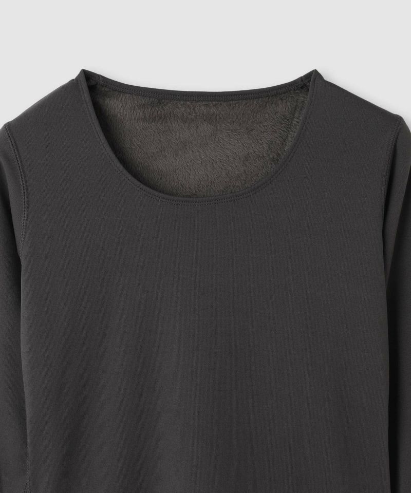 nAvy  MAC HEAT 裏シャギーインナー Uネック長袖 レディース メール便 対応商品商品画像-4