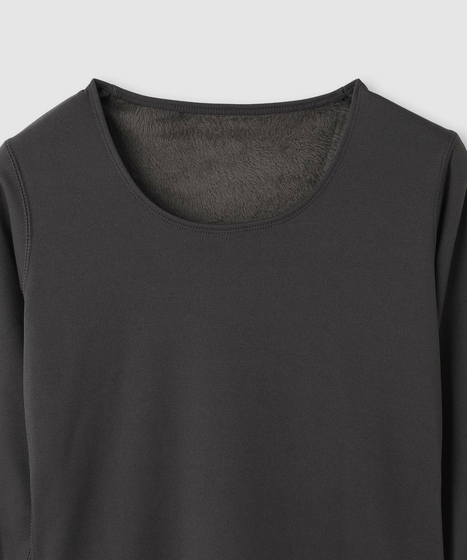 nAvy  MAC HEAT 裏シャギーインナー Uネック長袖 レディース メール便 対応商品商品サムネイル-4