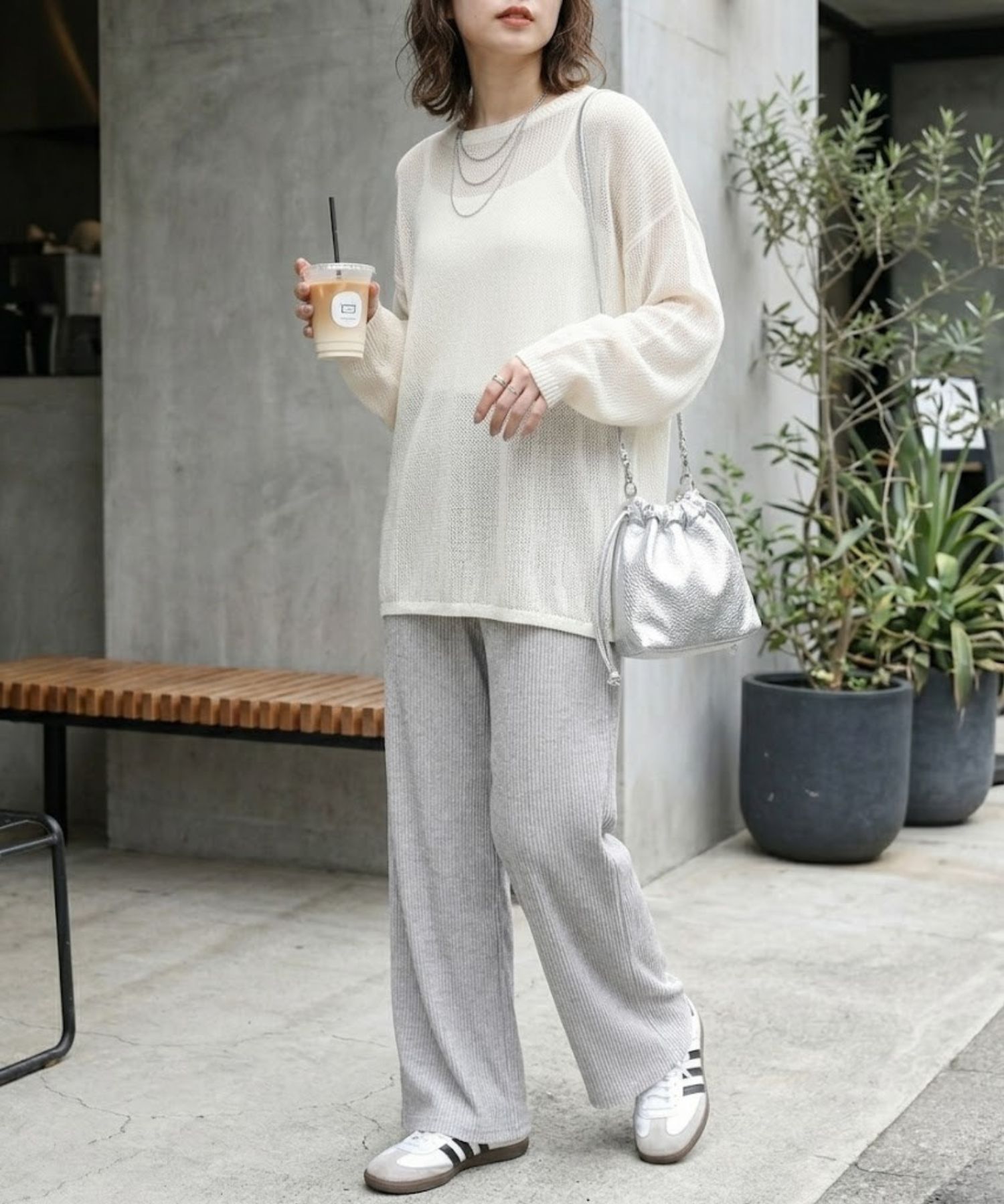 [期間限定価格]nAvy  ハピ楽 畦編み起毛パンツ レディース商品画像-4