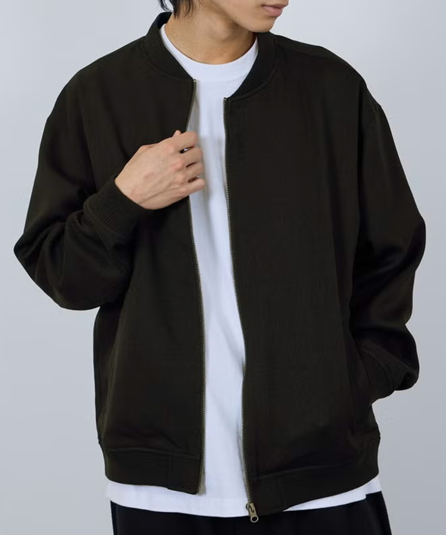 URBAN COLLECTION ラクウール リブジャケット メンズ