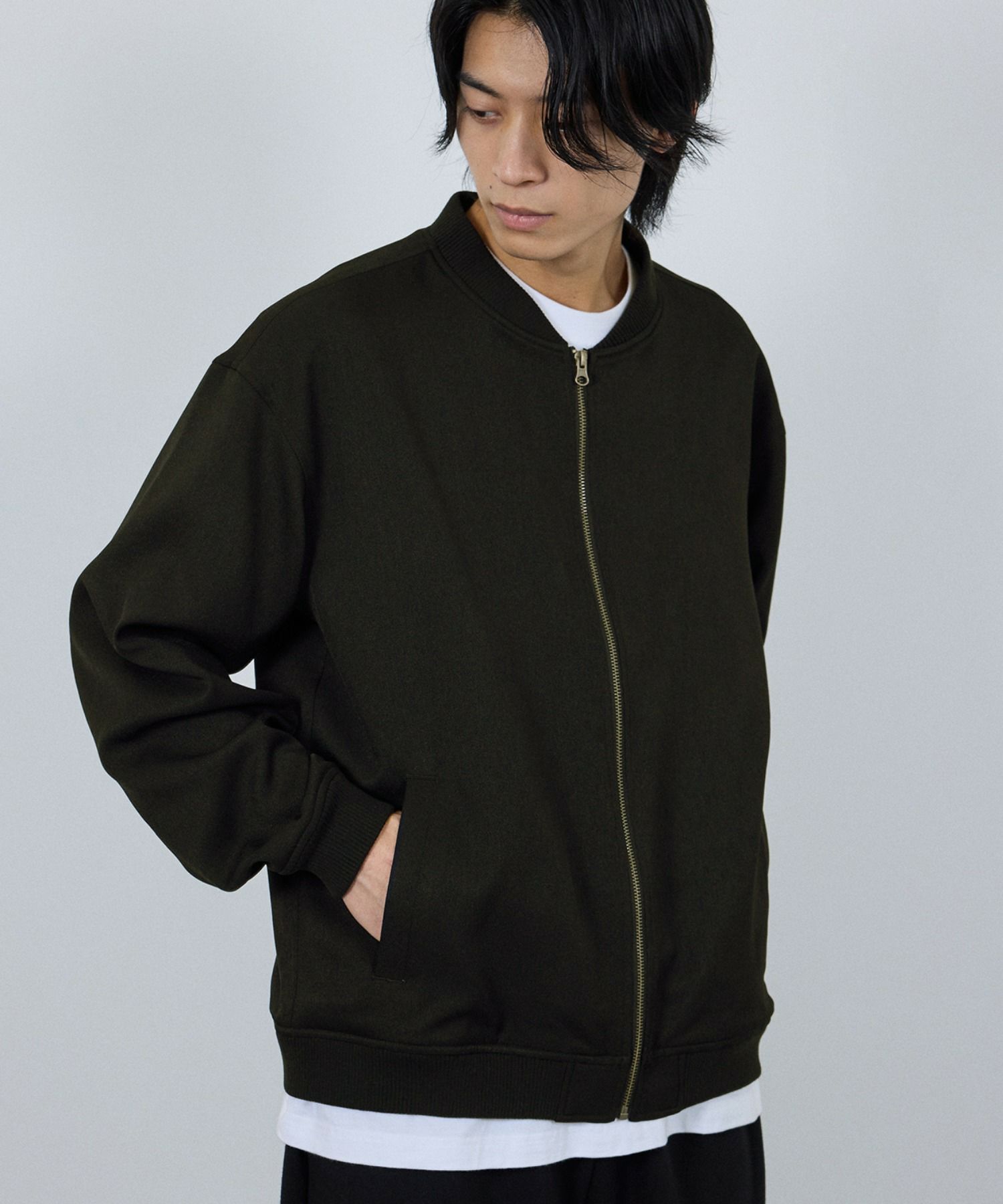 URBAN COLLECTION ラクウール リブジャケット メンズ