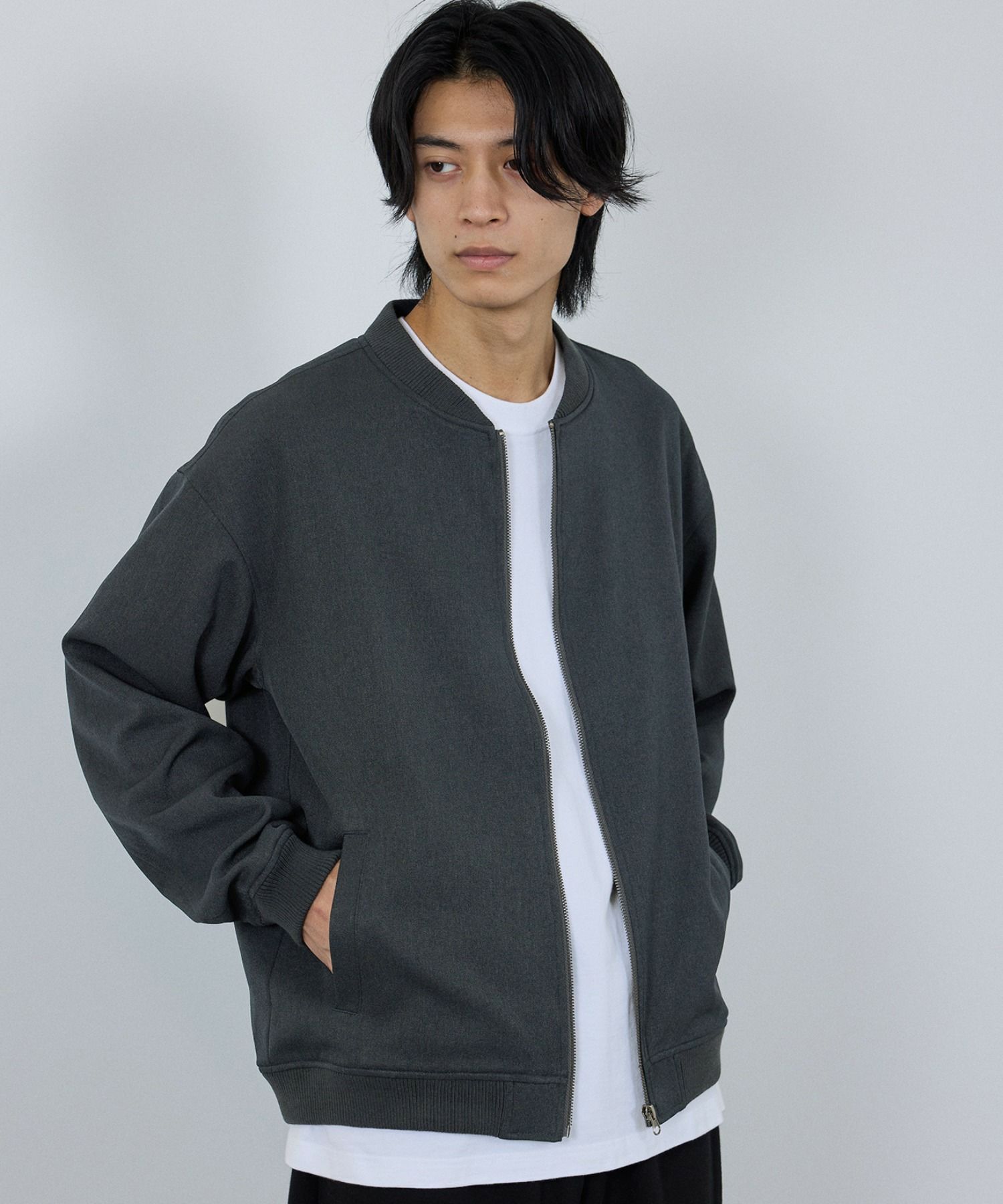 URBAN COLLECTION ラクウール リブジャケット メンズ