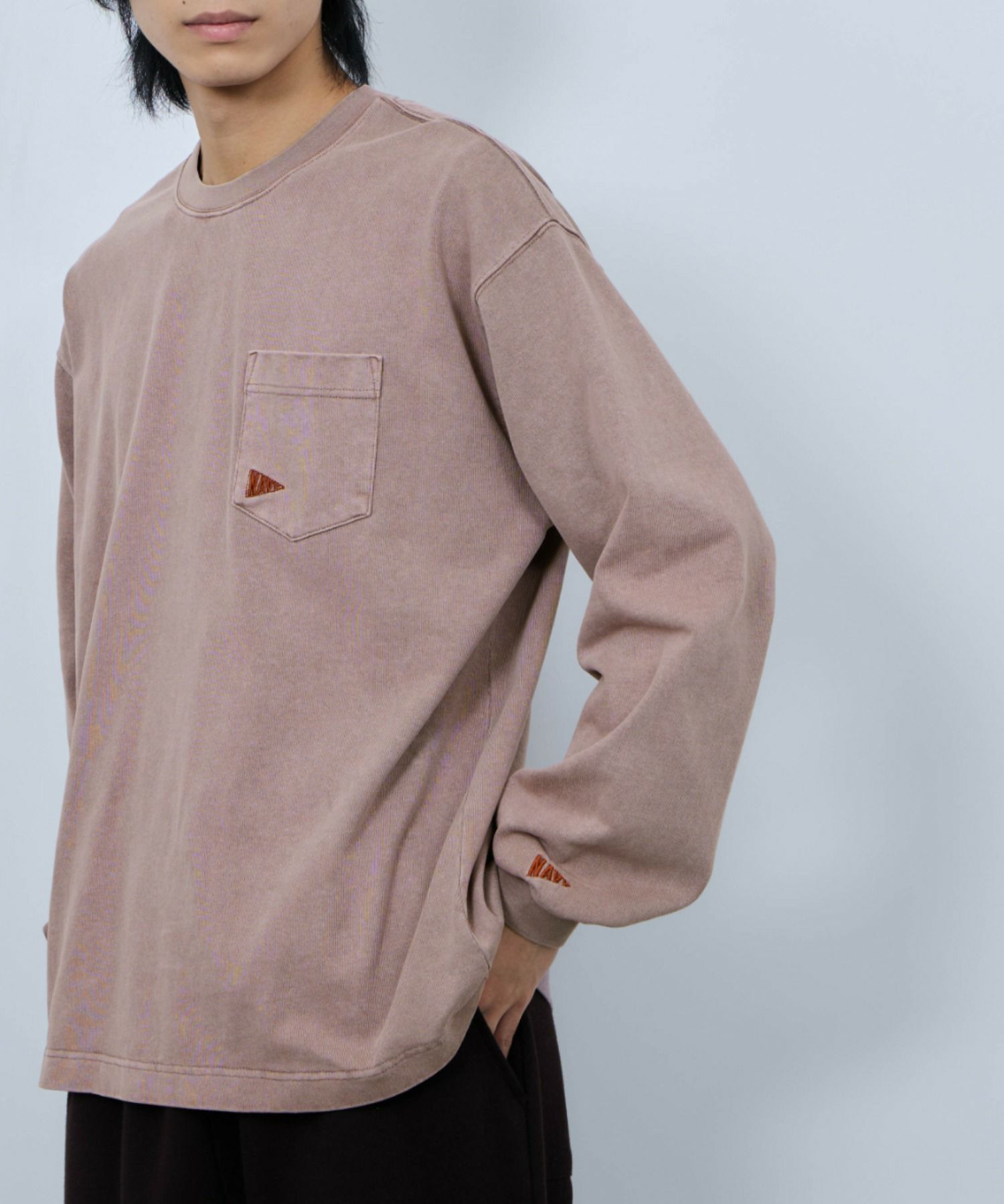 NAVY リラックスヘビーウェイト長袖Tシャツ メンズ