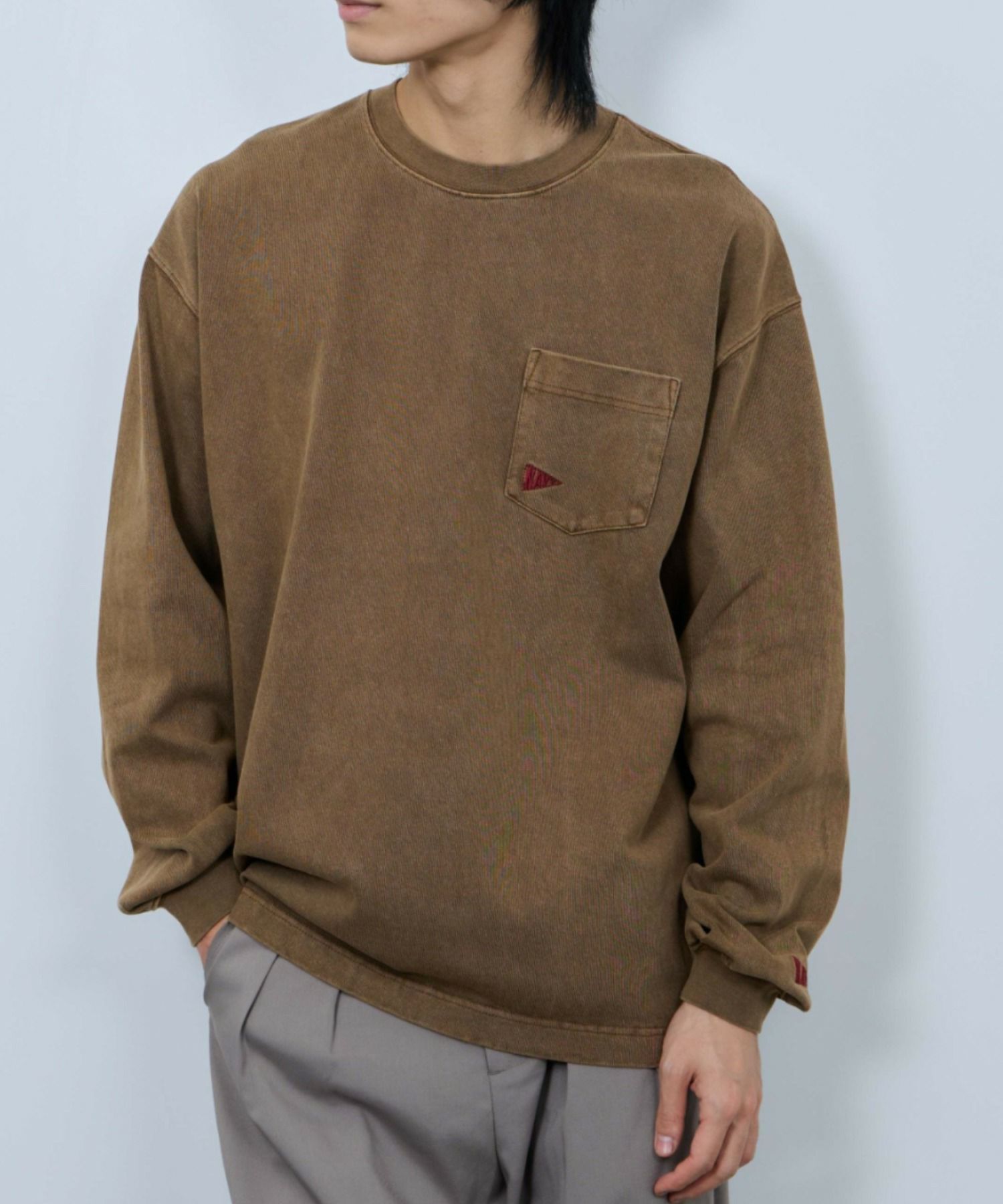 NAVY  リラックスヘビーウェイト長袖Tシャツ メンズ商品サムネイル-4