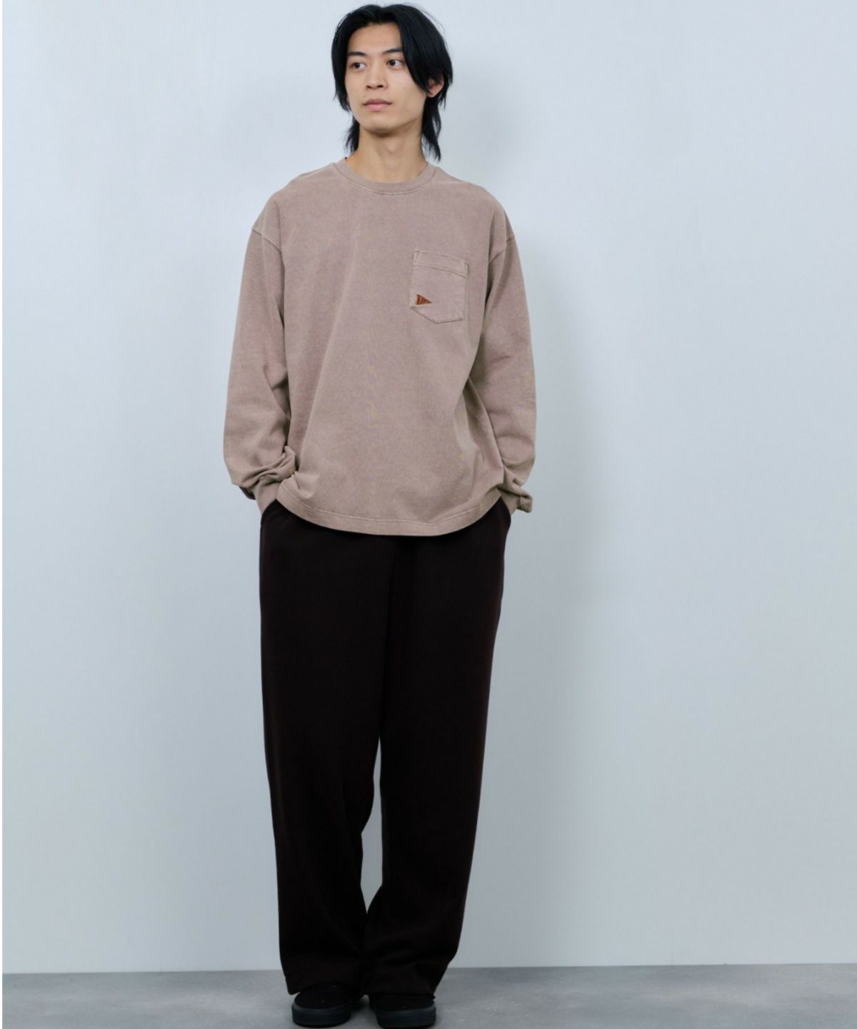 NAVY リラックスヘビーウェイト長袖Tシャツ メンズ