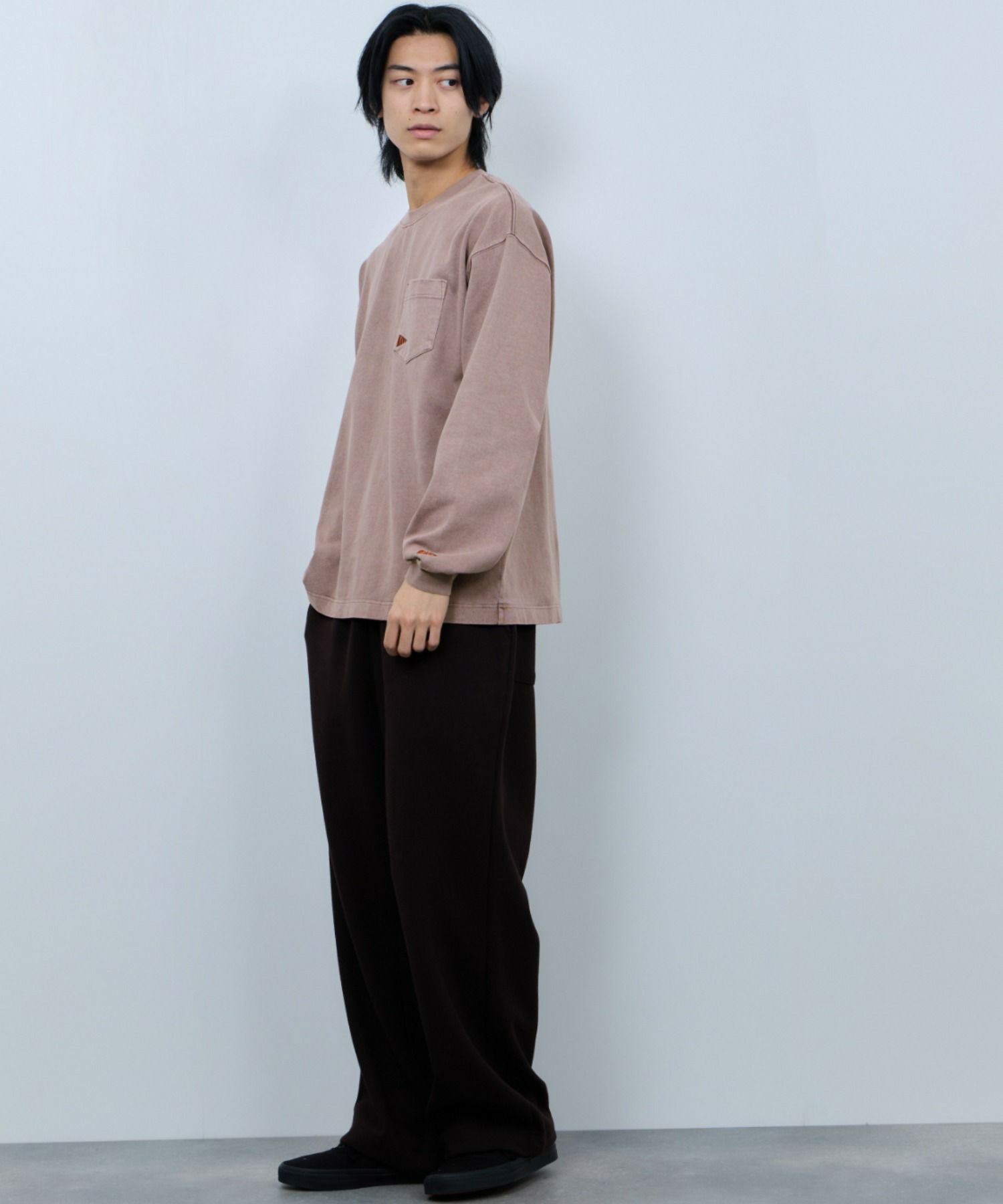 NAVY  リラックスヘビーウェイト長袖Tシャツ メンズ商品サムネイル-7